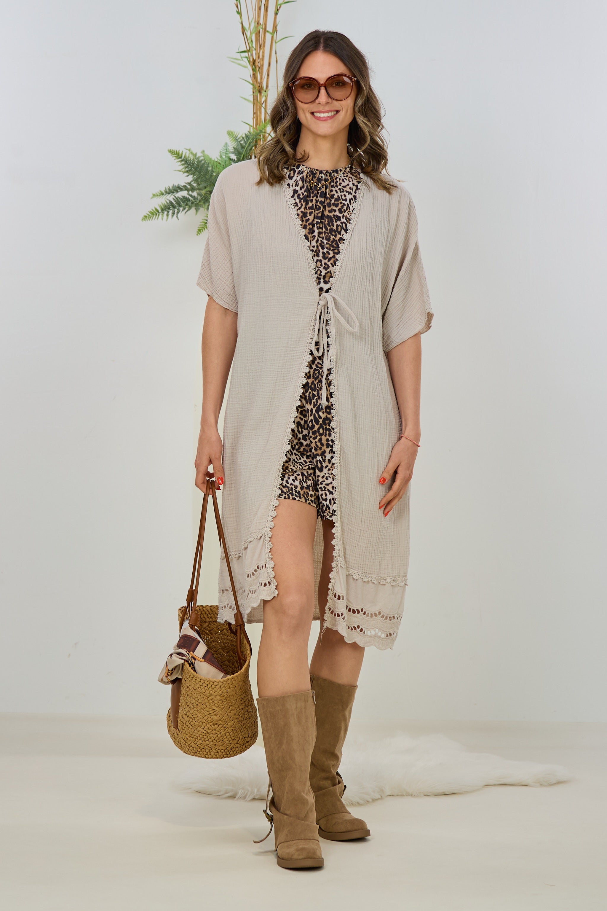 Musselin Kaftan, stein