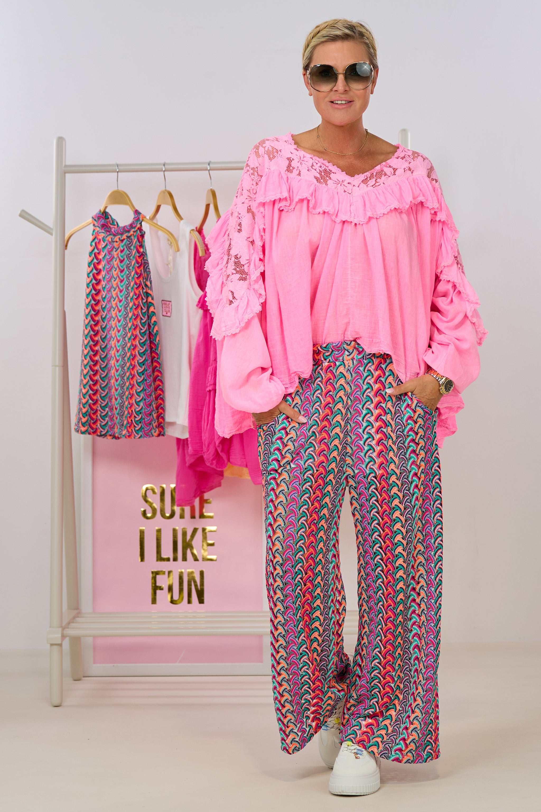 Hose mit Fantasy-Muster, bunt