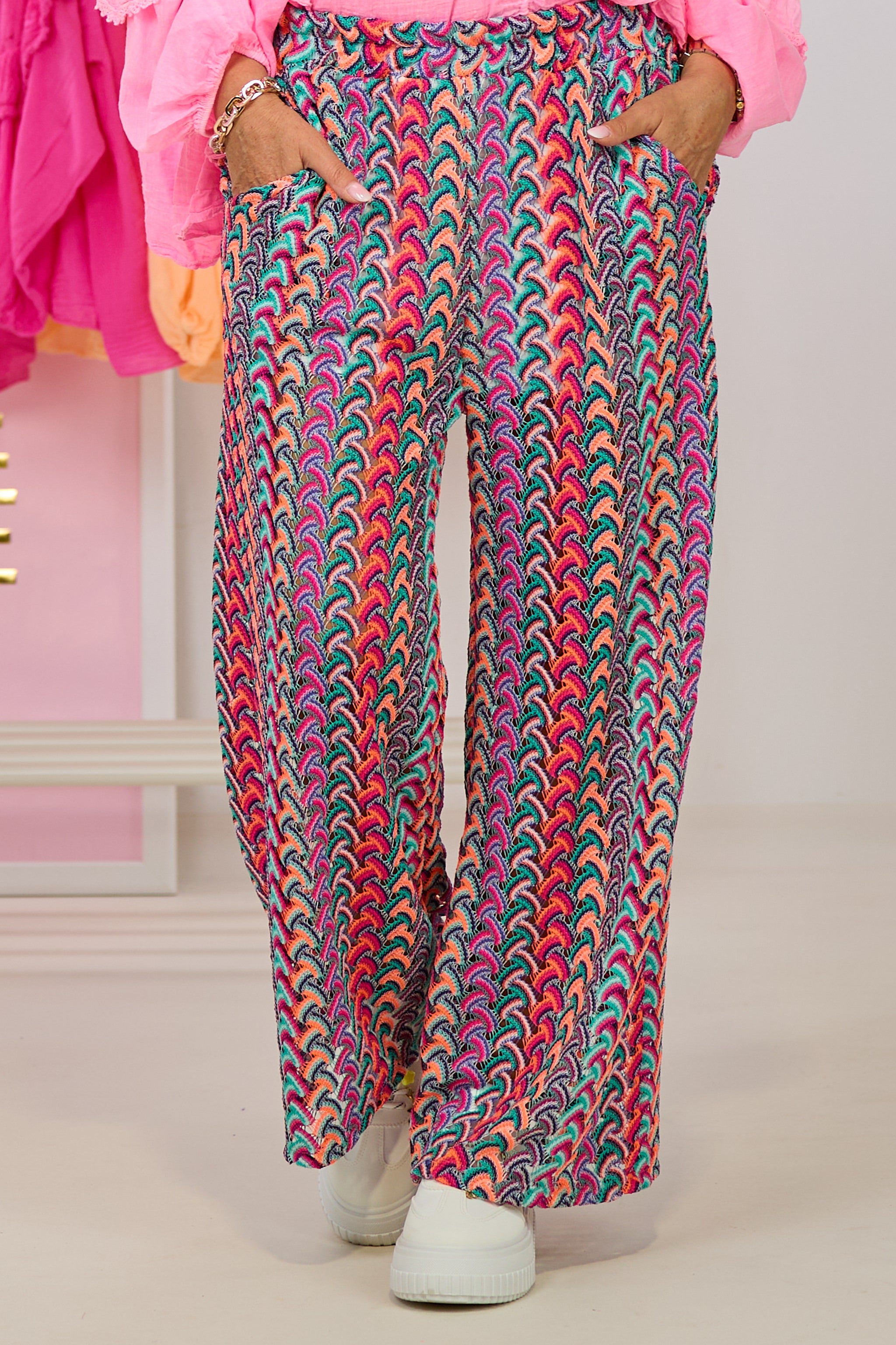 Hose mit Fantasy-Muster, bunt