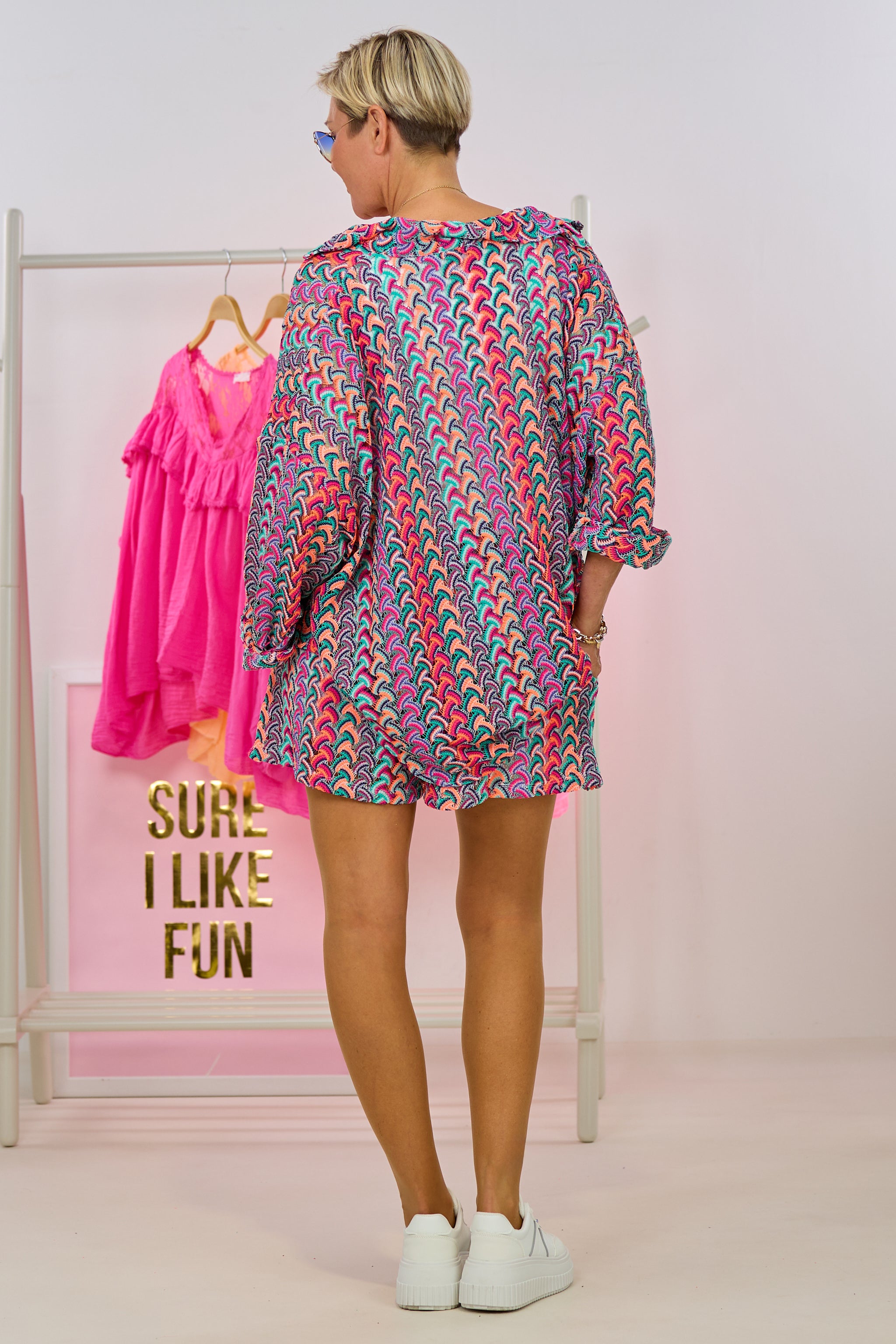 Shorts mit Fantasy-Muster, bunt