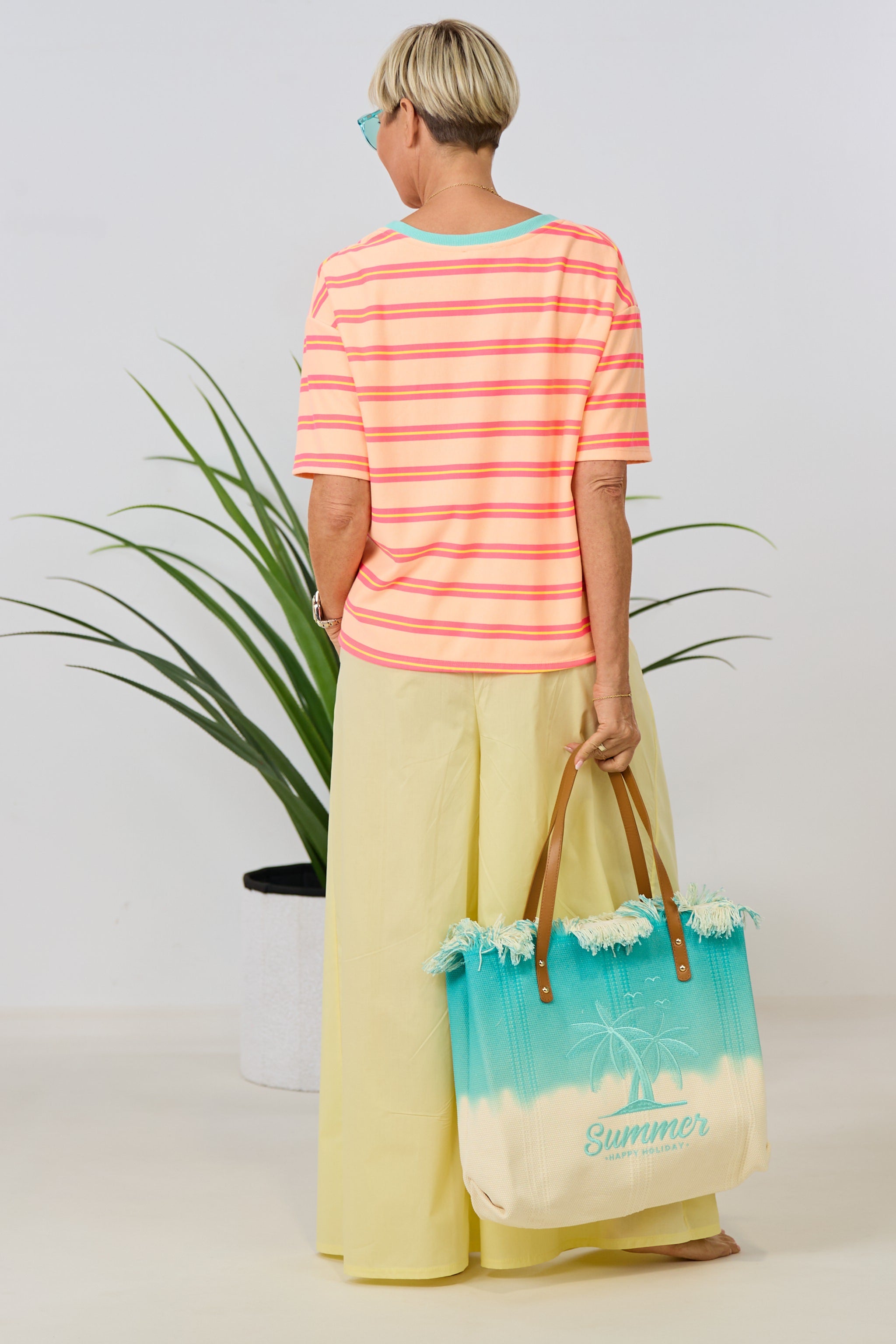 kurzarm Sweaty Saint-Tropez, apricot-pink