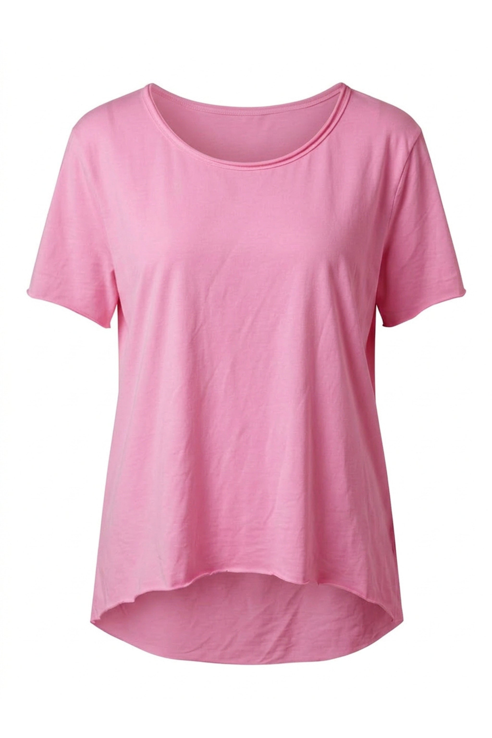 langes oversized Basic Shirt, rosa