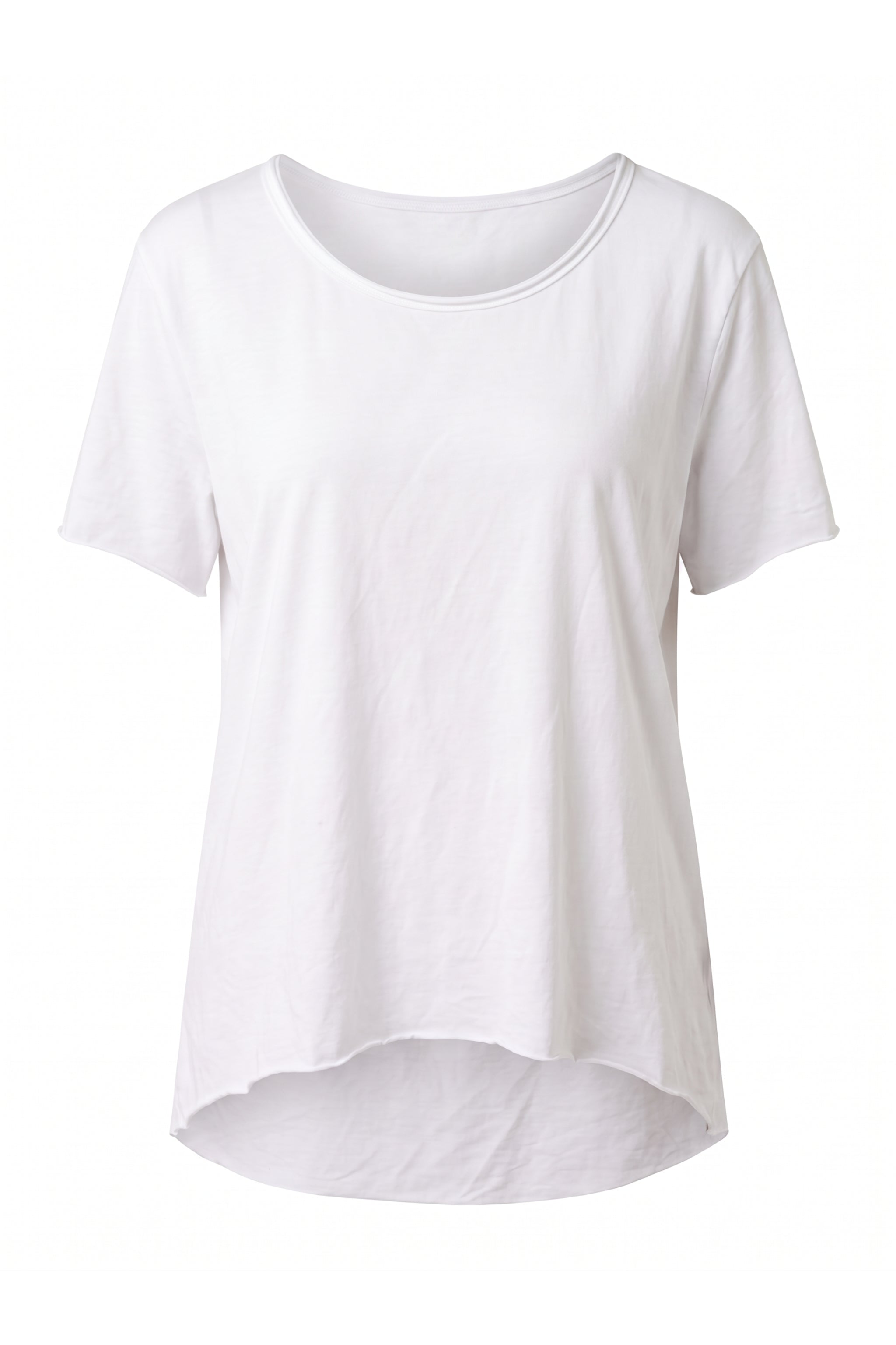 langes oversized Basic Shirt, weiß