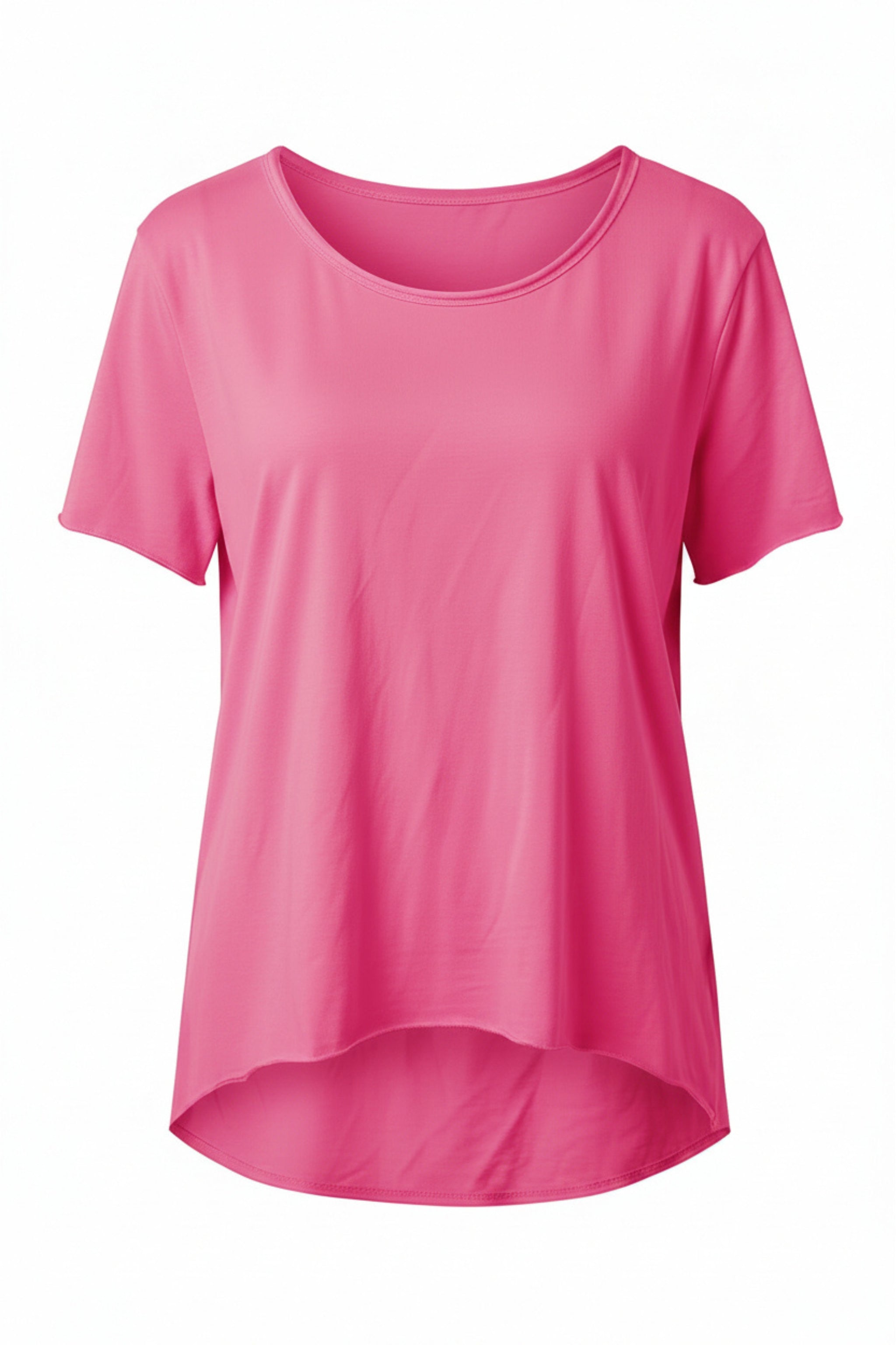 langes oversized Basic Shirt, pink