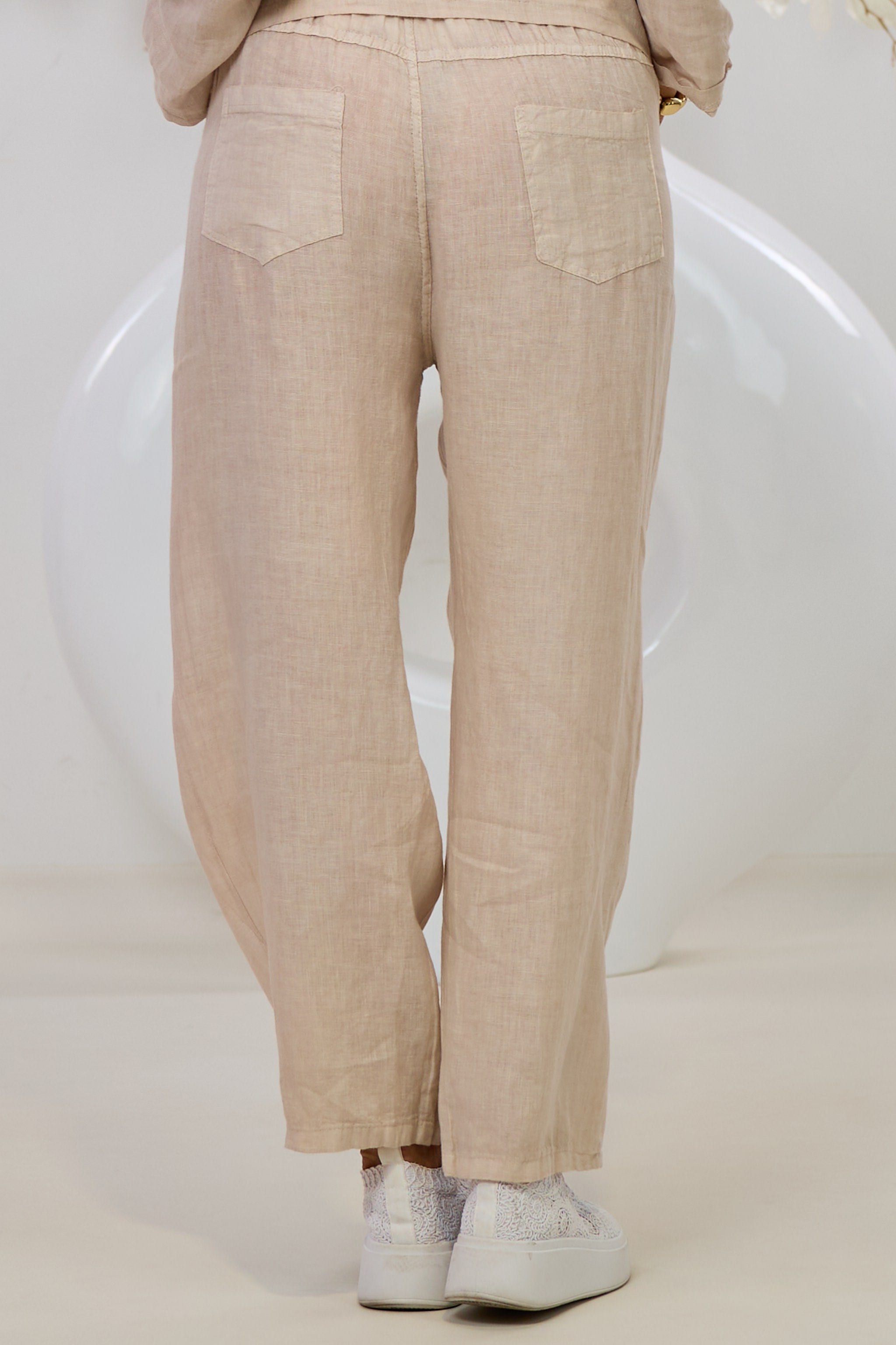Leinenhose, beige