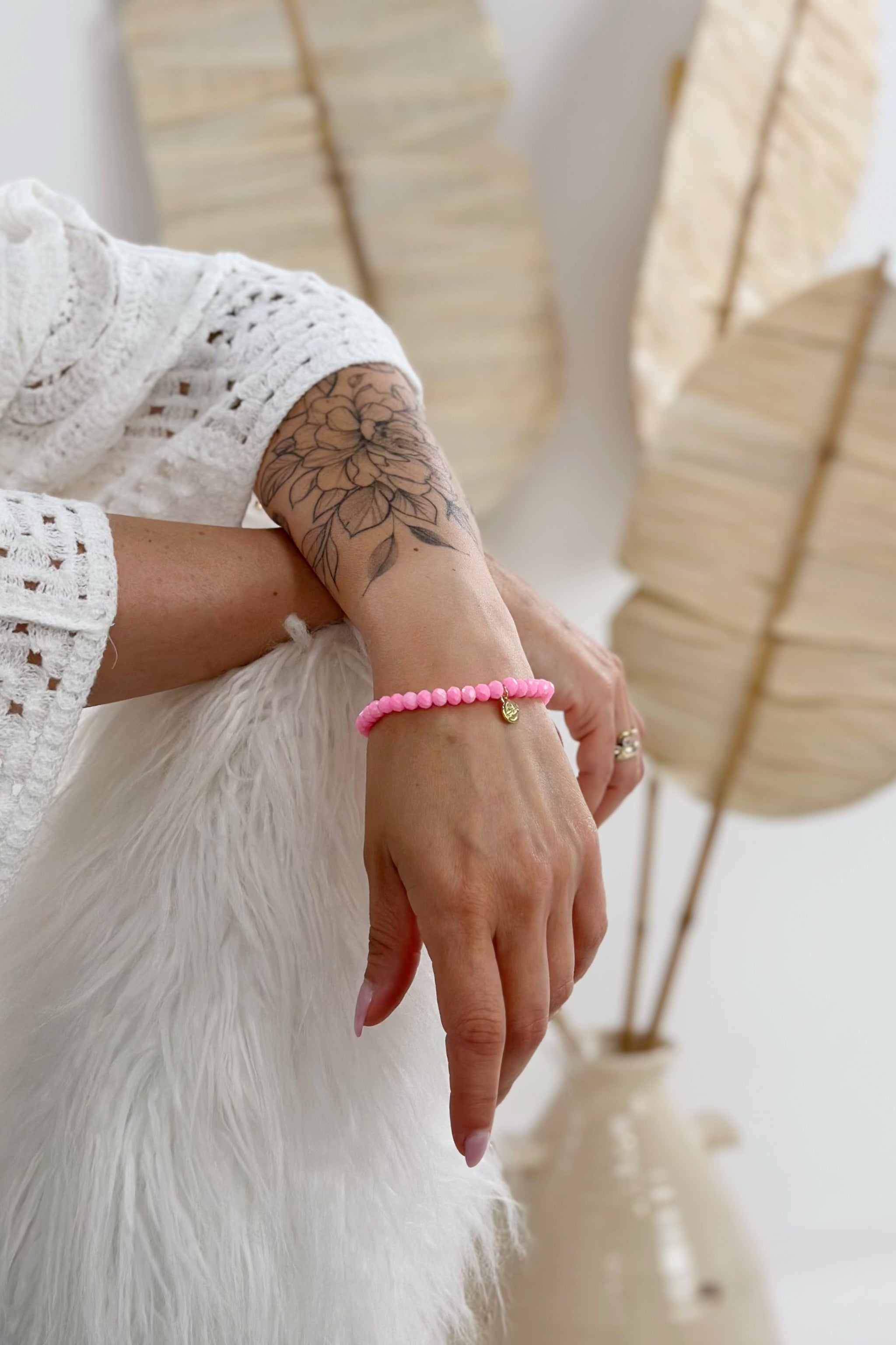 Armband PEARLS, candy rosa