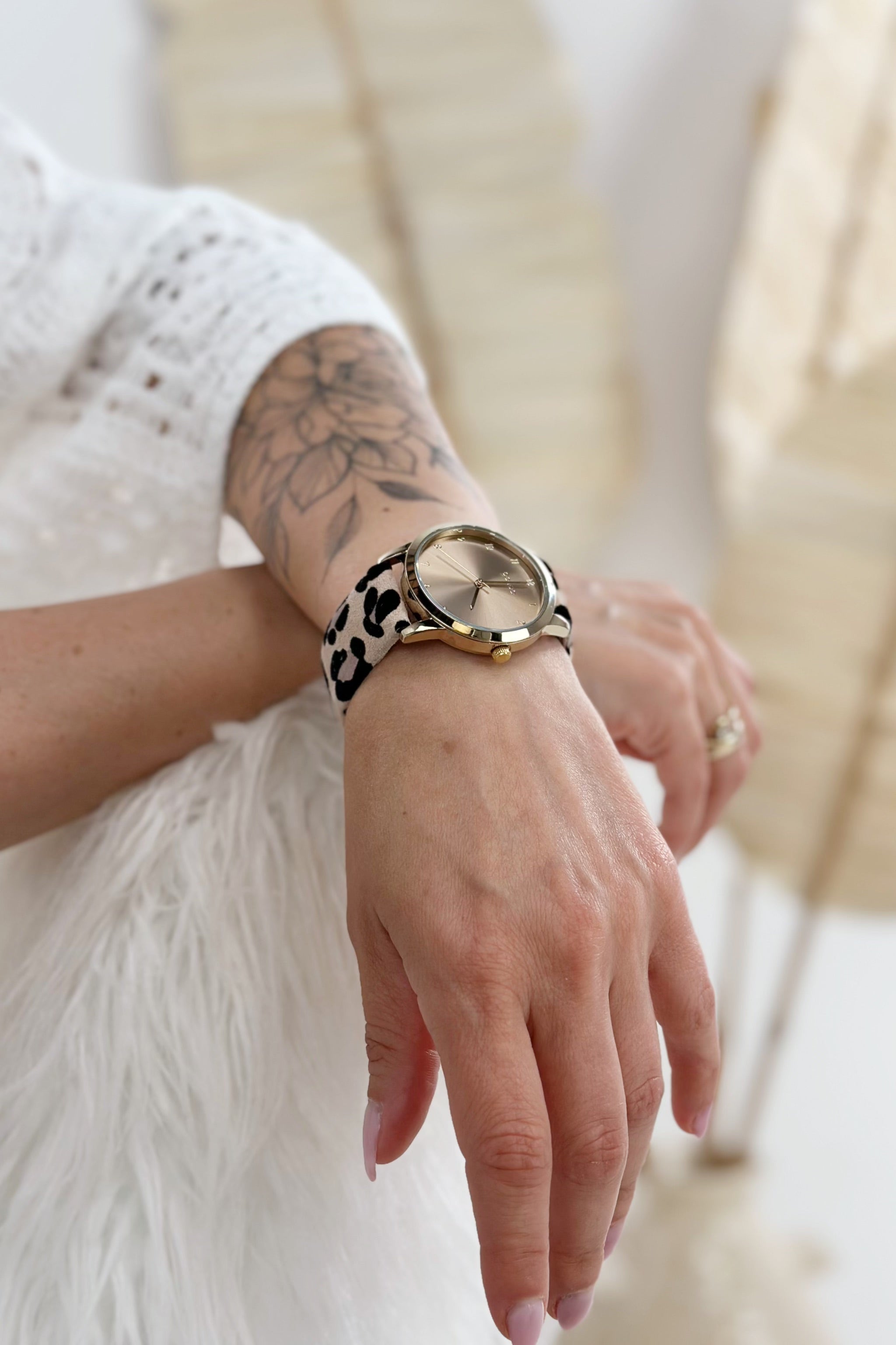 OOZOO Uhr, gold-leo