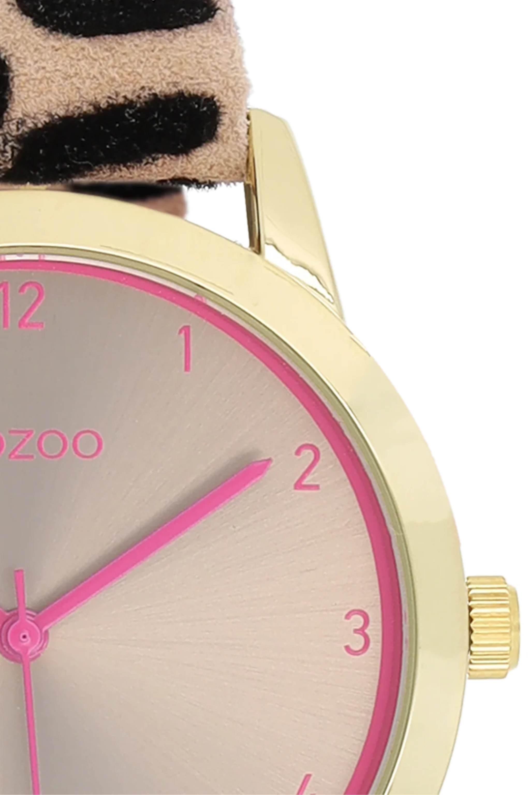 OOZOO Uhr, gold-pink-leo