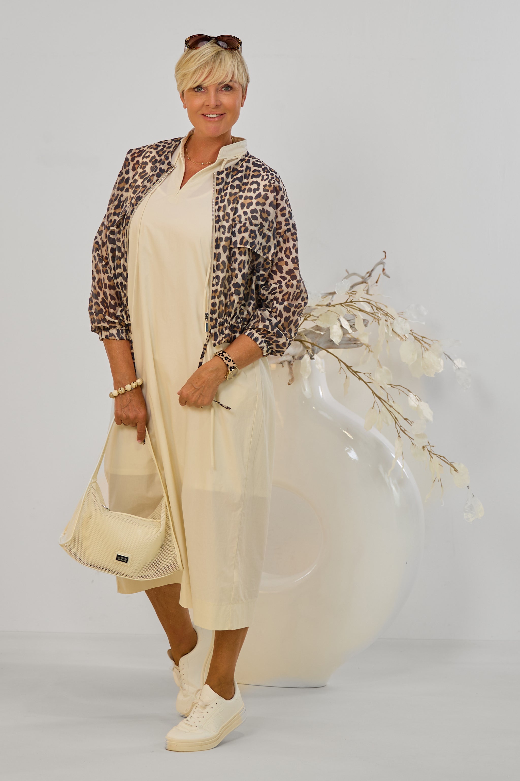 Leichter Blouson mit Kordelzug, leo