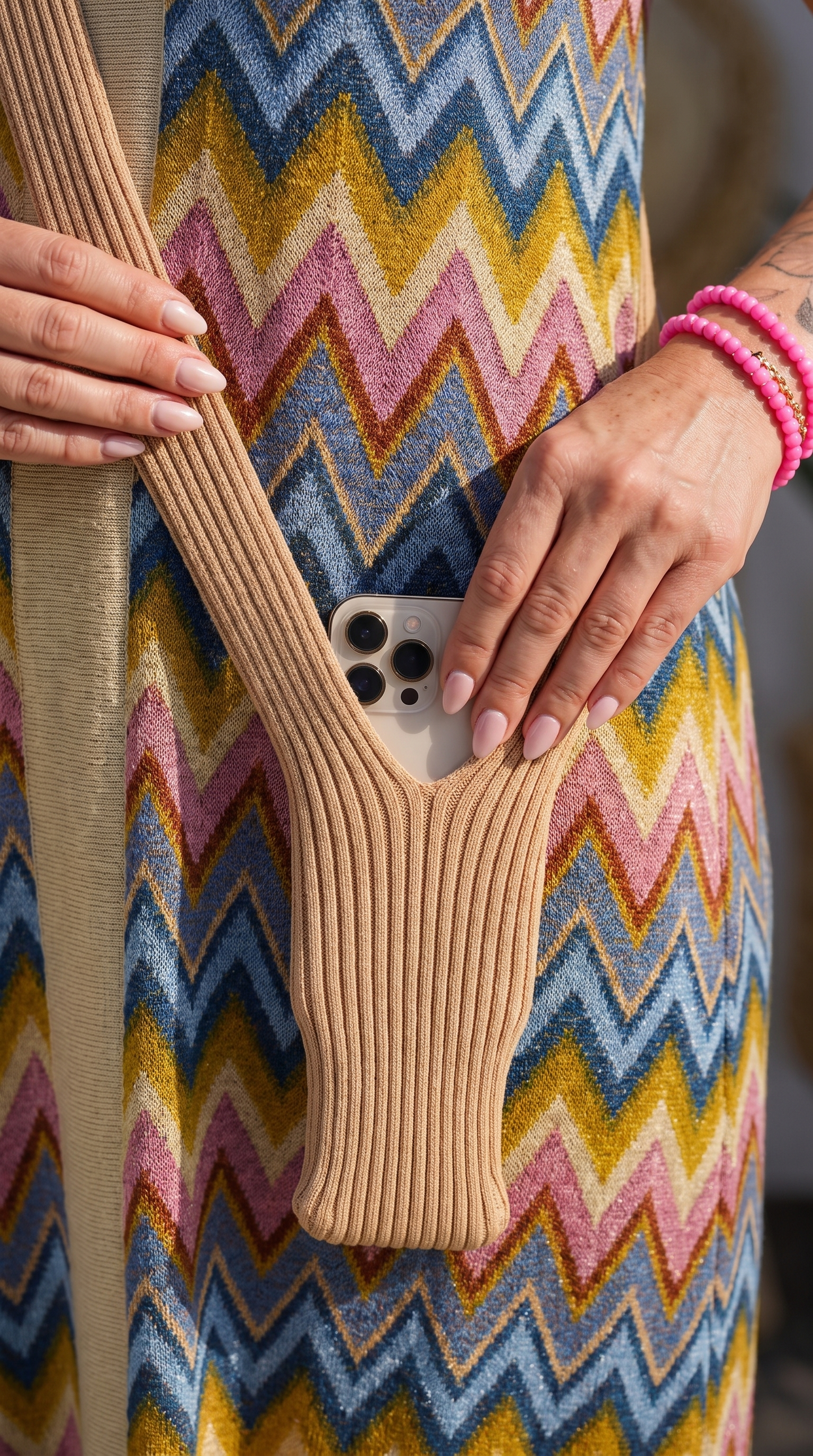 Handytasche zum Umhängen, camel