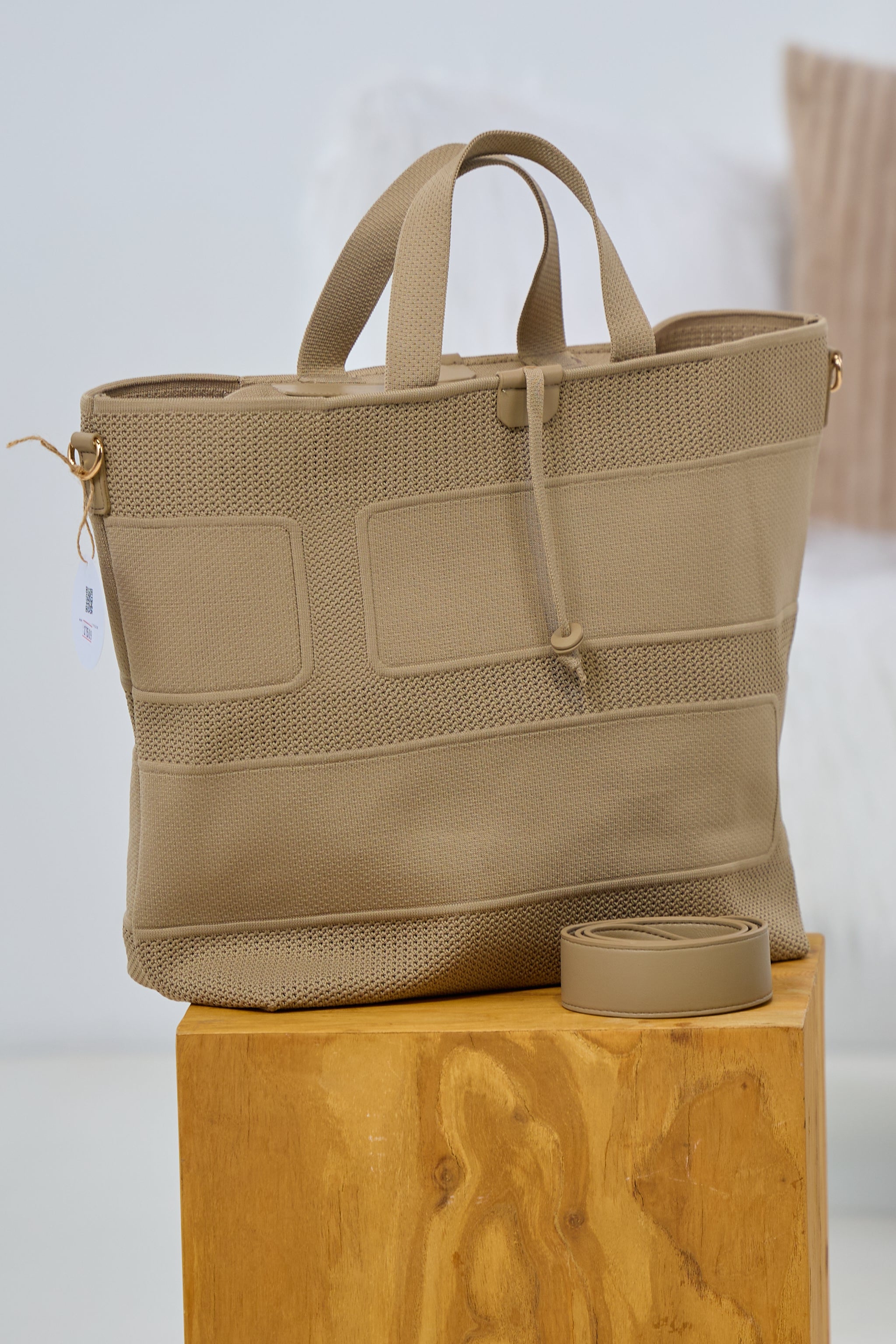 Shopper "c'est la vie", taupe