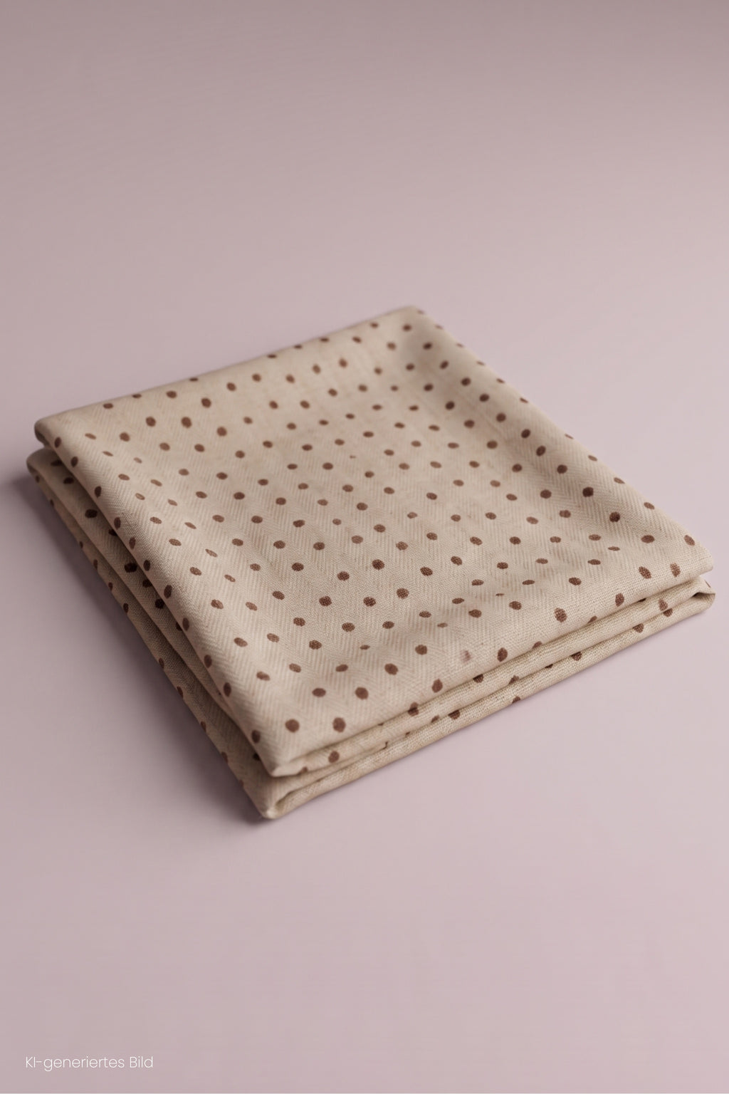 Quadratisches Tuch mit kleinen Punkten, beige-braun