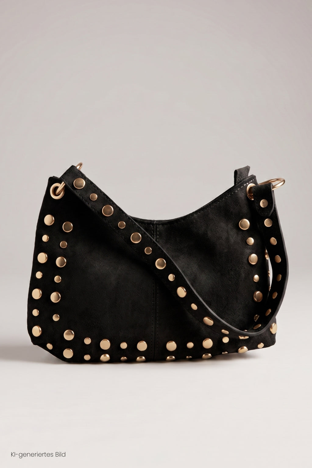 Kleine Tasche mit Nieten, schwarz