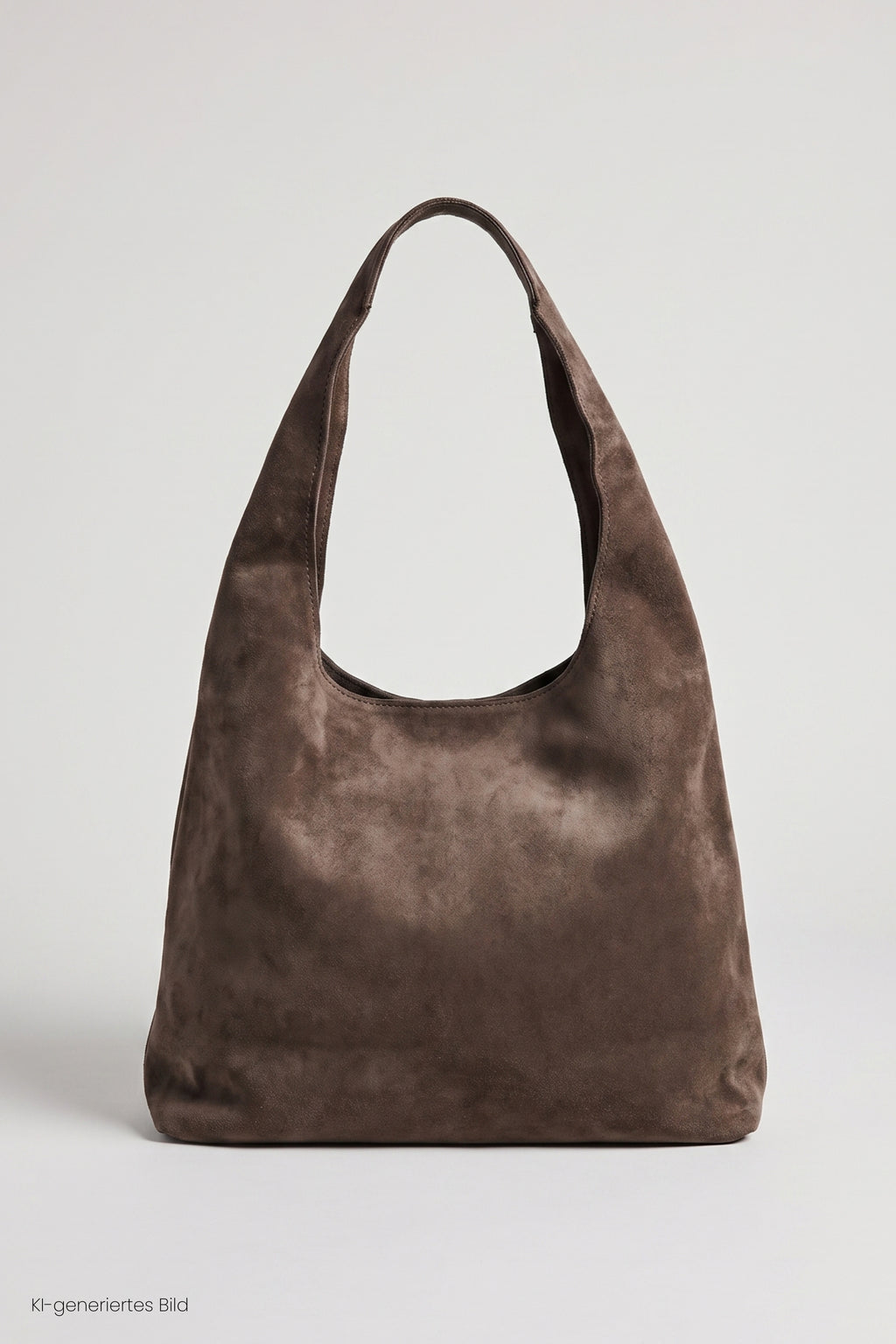 Tasche in Veloursleder-Optik, taupe