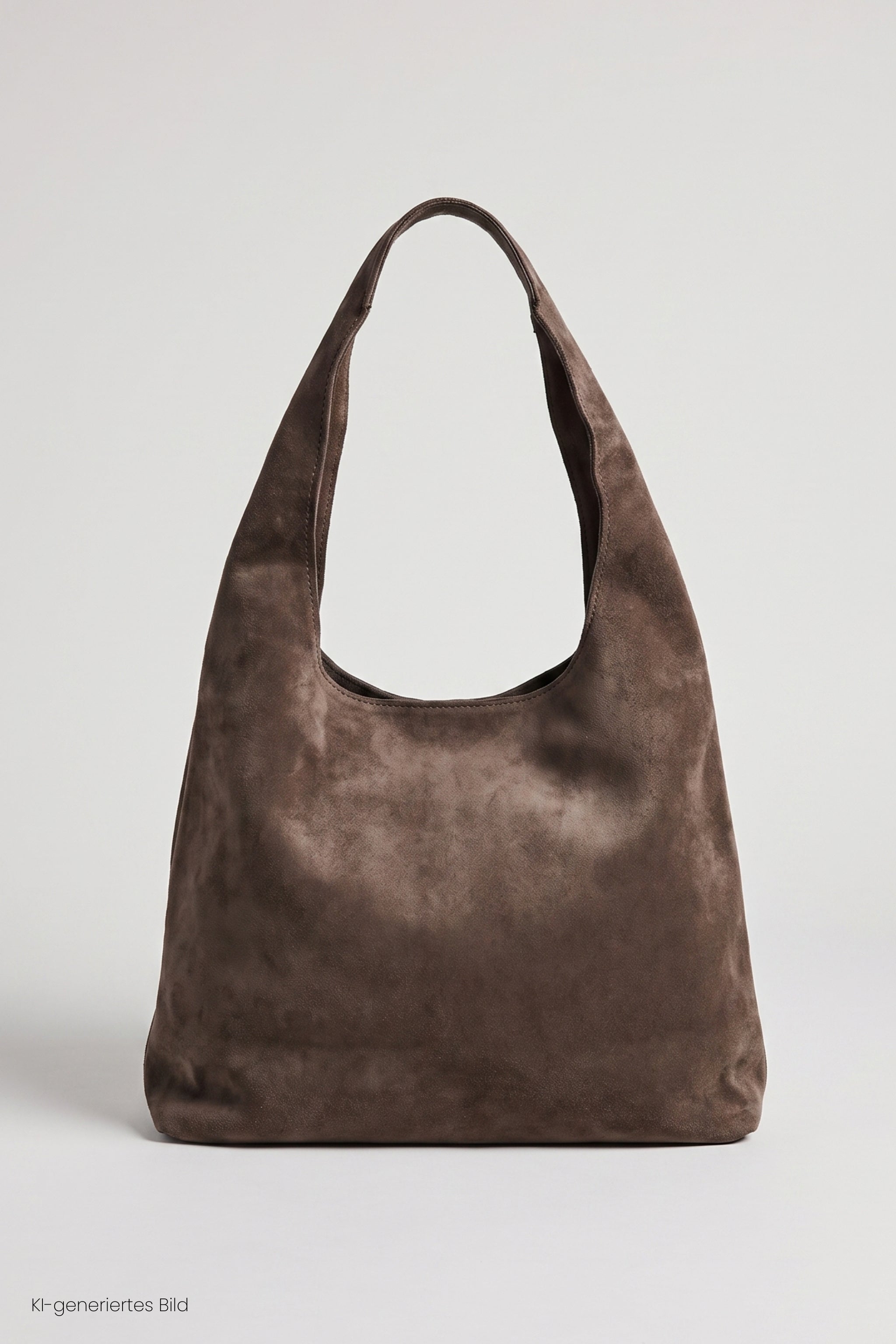 Tasche in Veloursleder-Optik, taupe