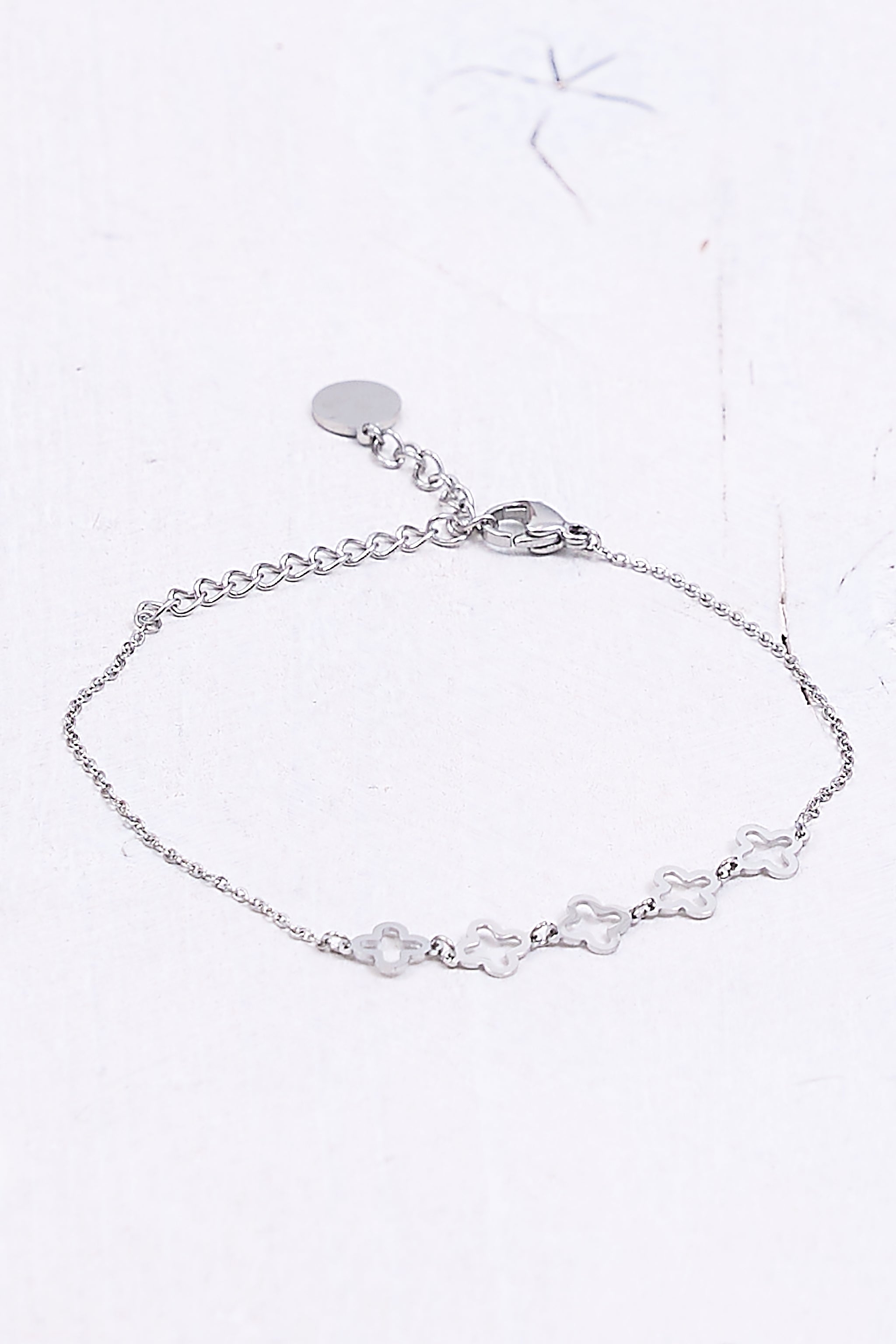 Bracelet with blossom, silver