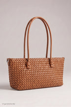 Flecht-Tasche im Baguette Style, camel