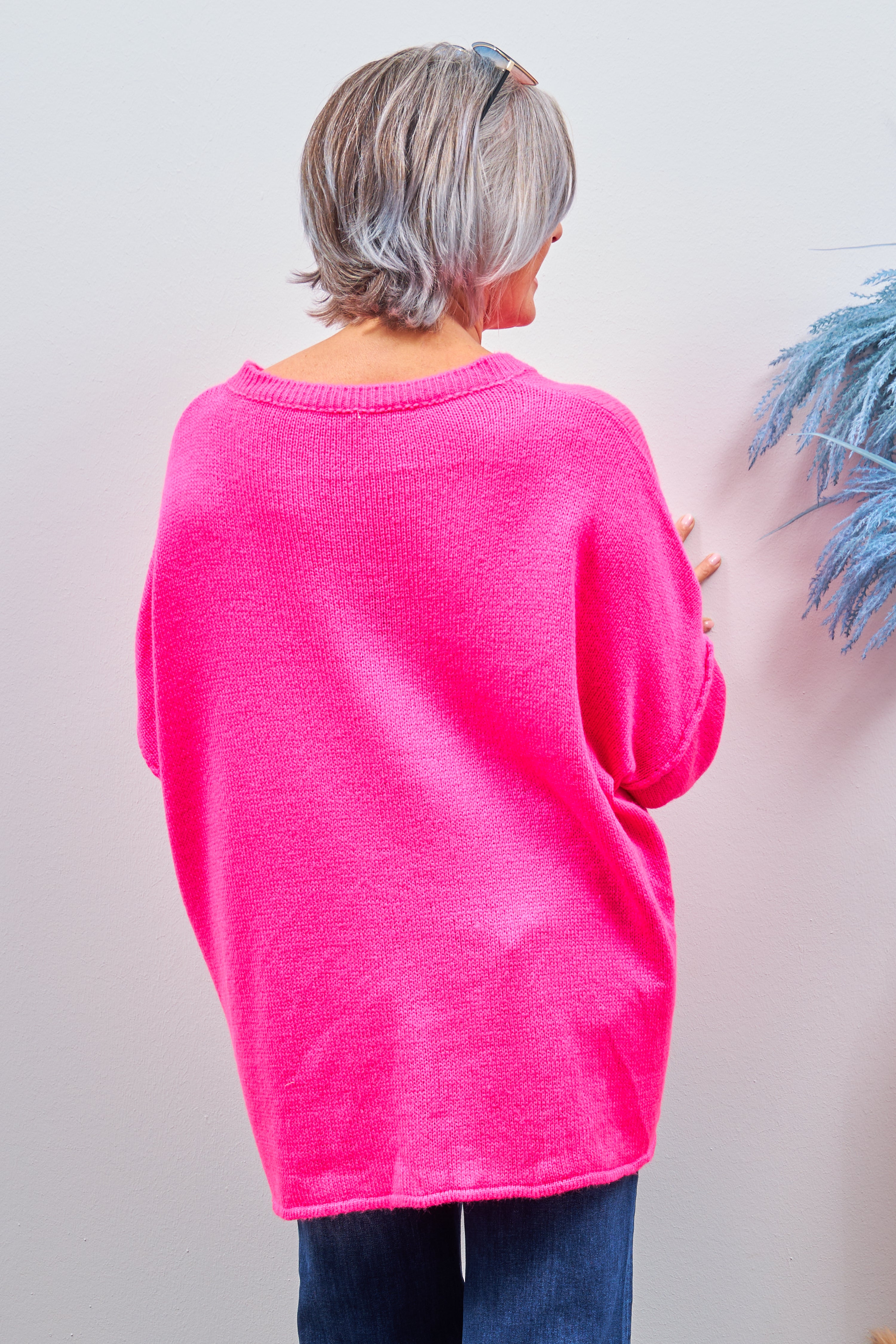 Pullover mit Schriftzug, pink