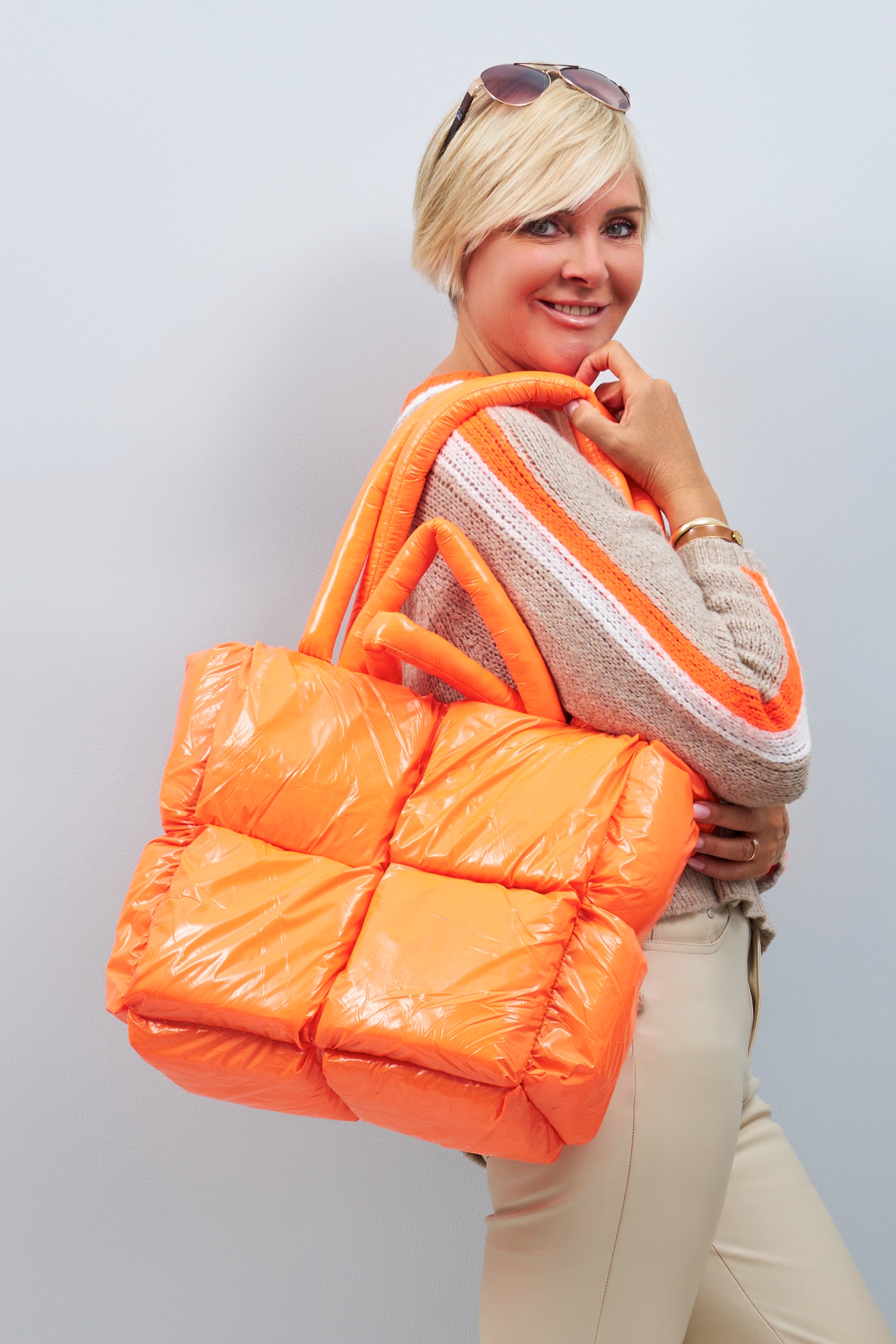 Quilted bag, orange