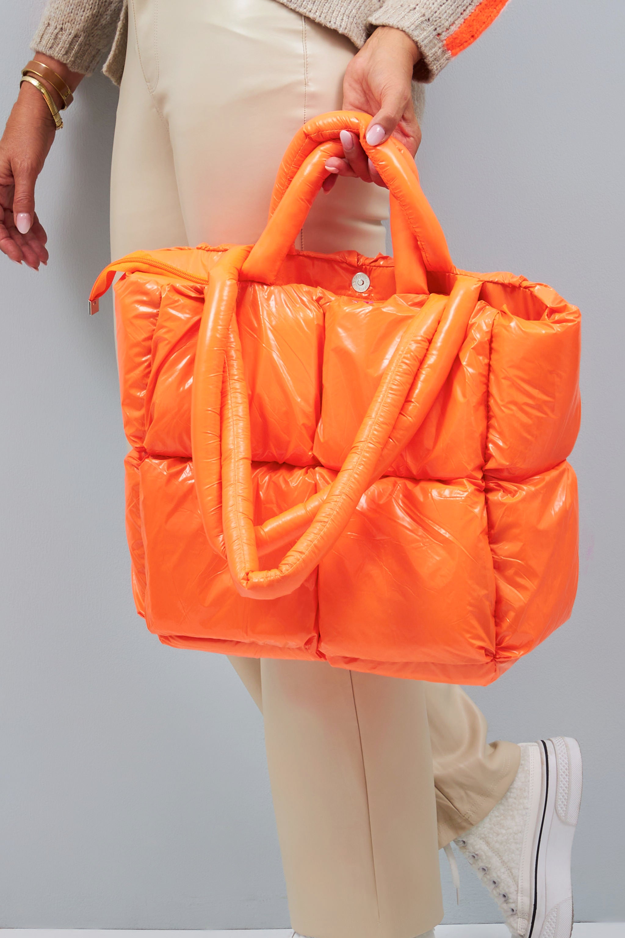 Quilted bag orange