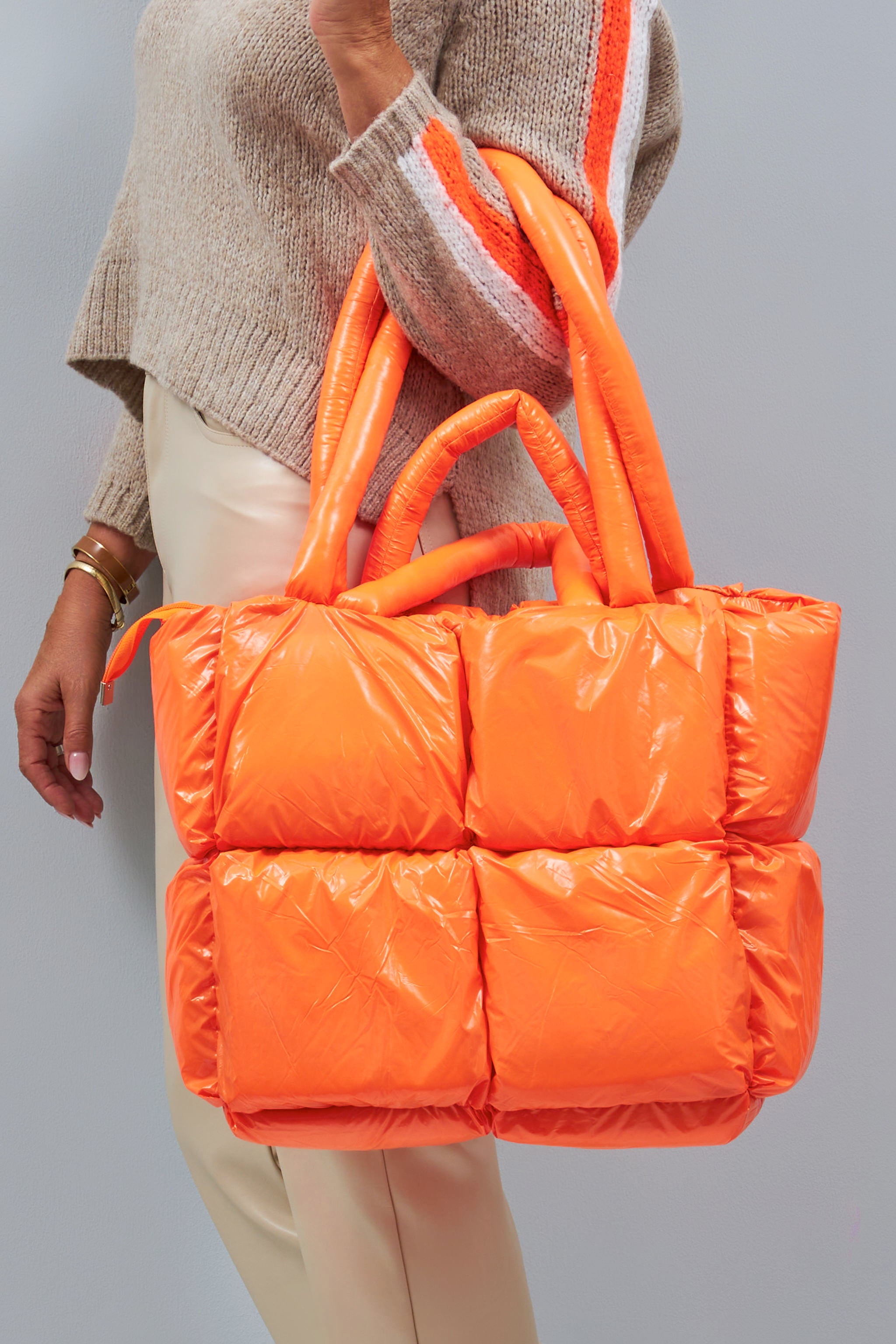 Quilted bag orange