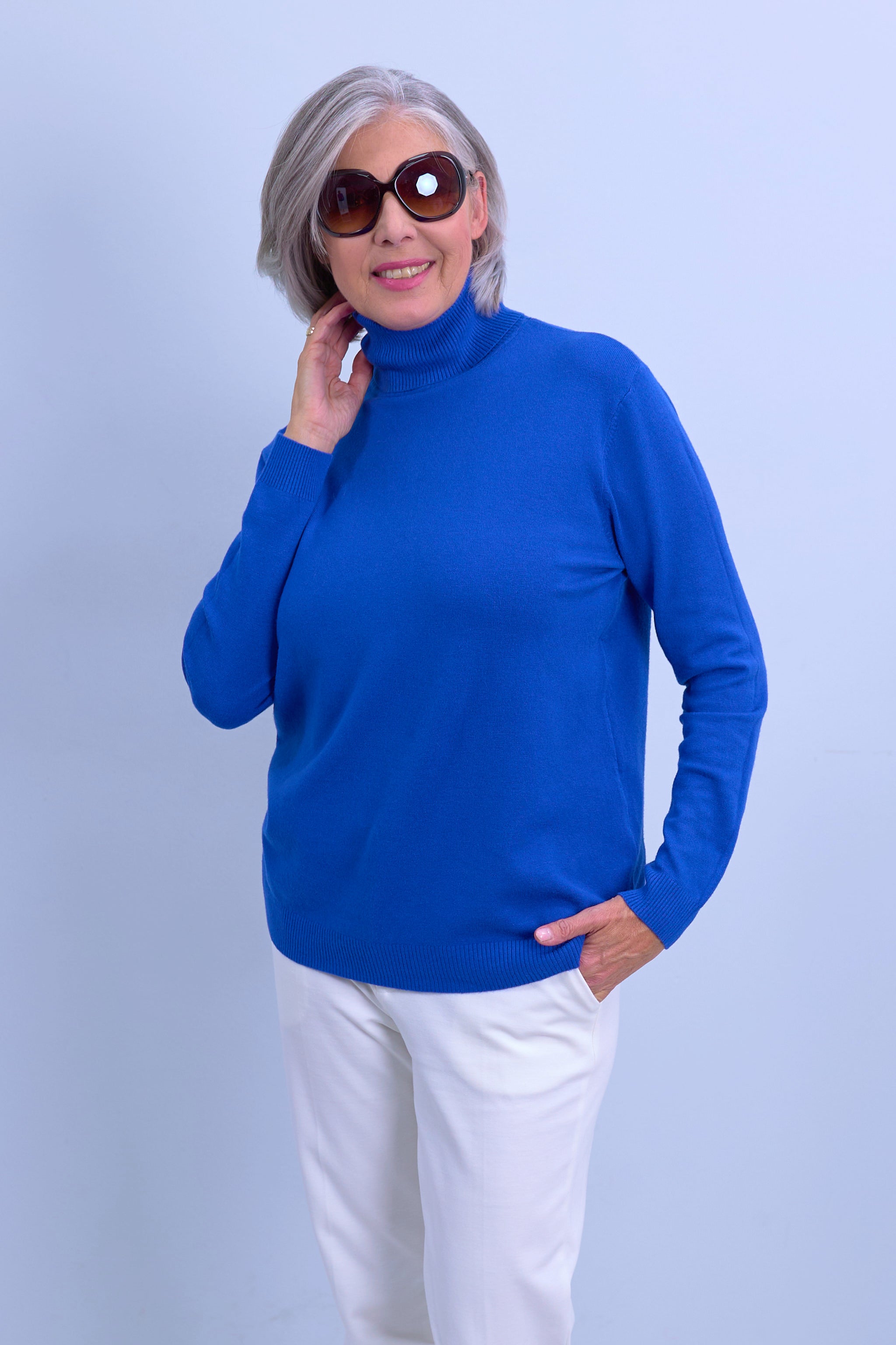 Turtleneck sweater "Senora", blue