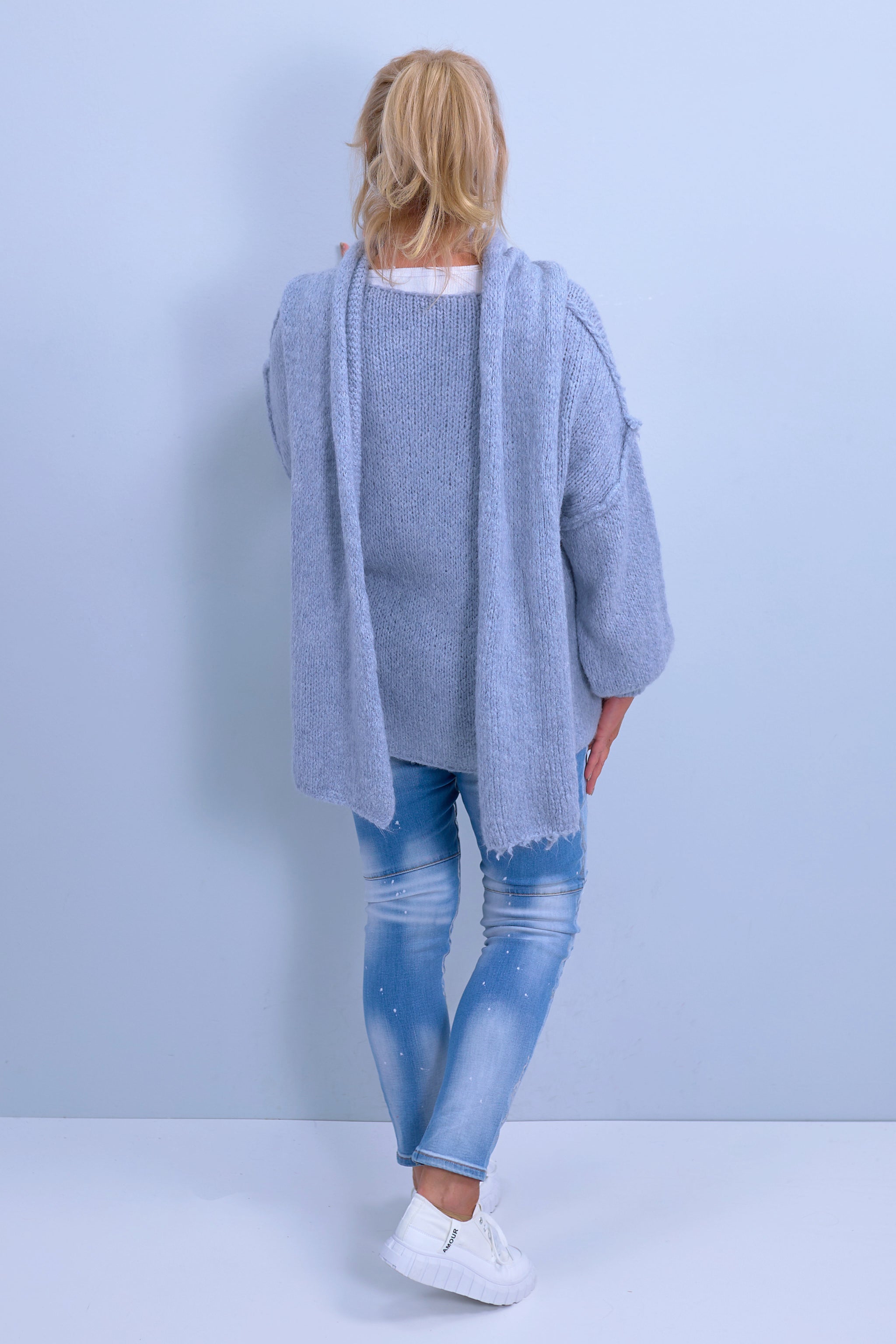 Light blue sale chunky sweater