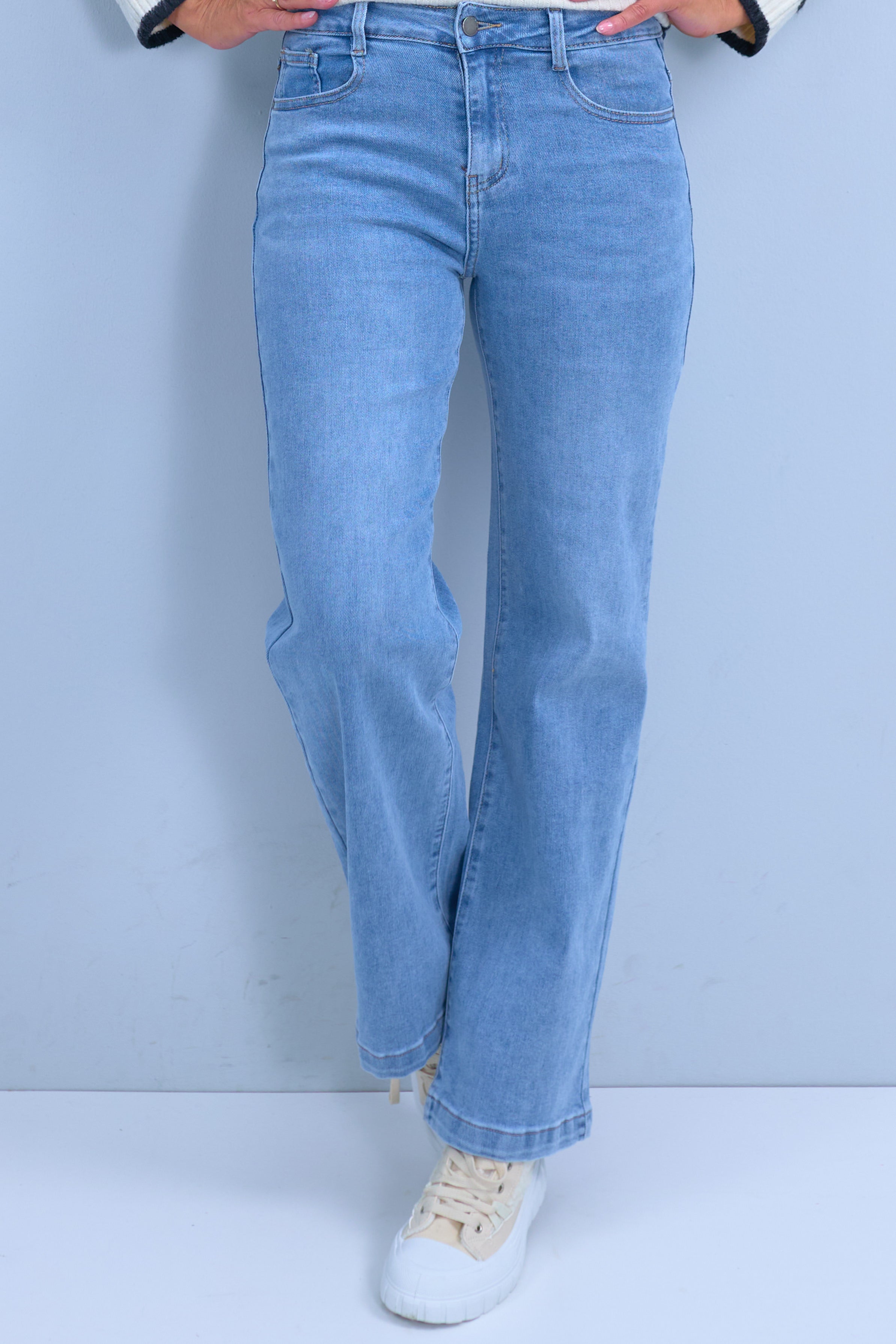 Jeans im Marlene Style, blau