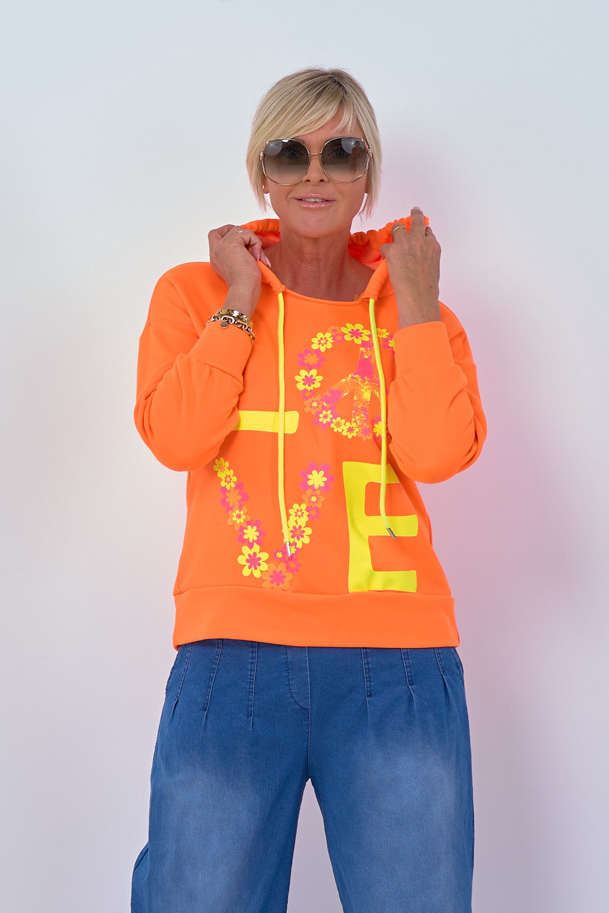 Damen Hoodie orange mit Print TLD GmbH 