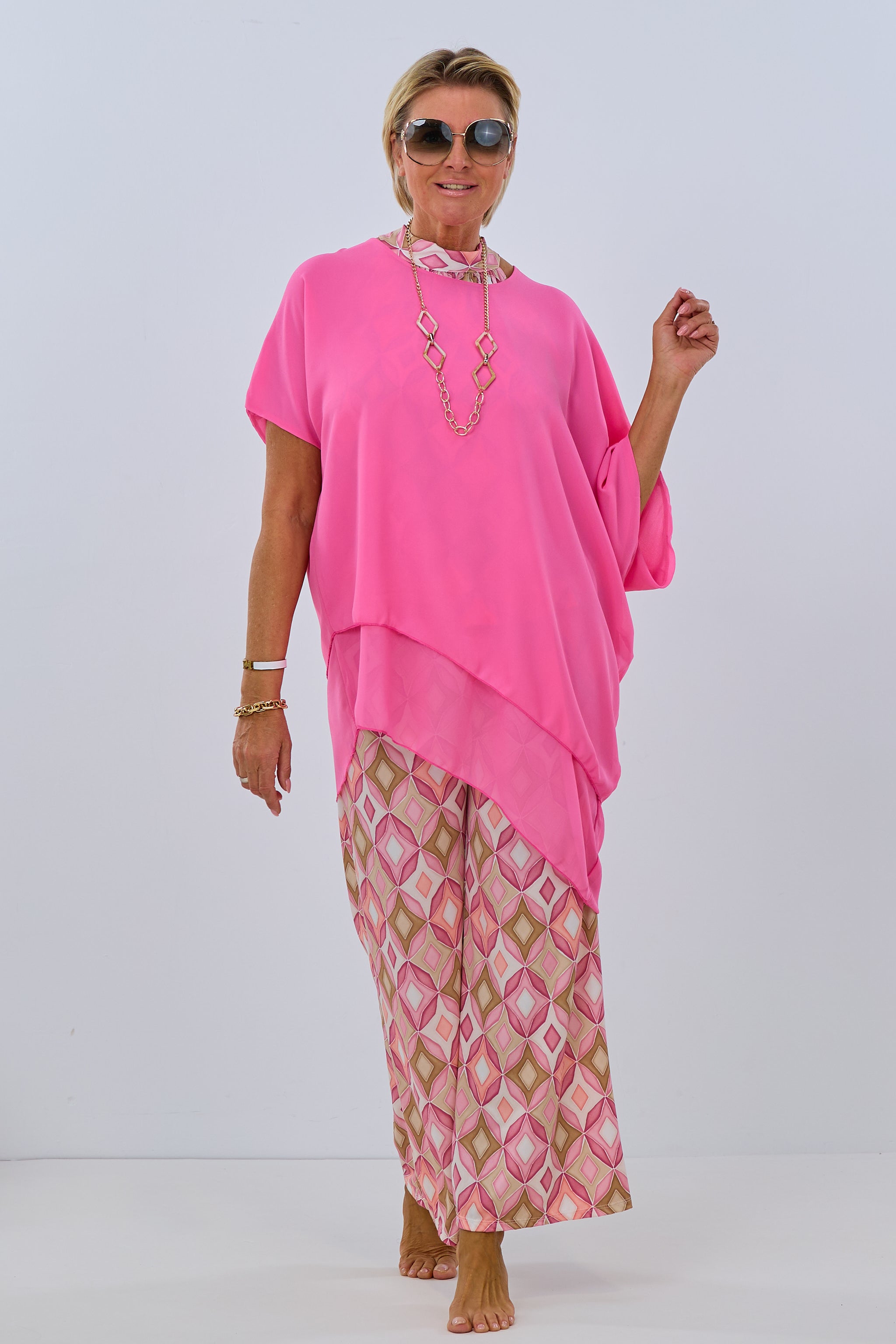 Damen Bluse asymmetrisch pink Trends & Lifestyle
