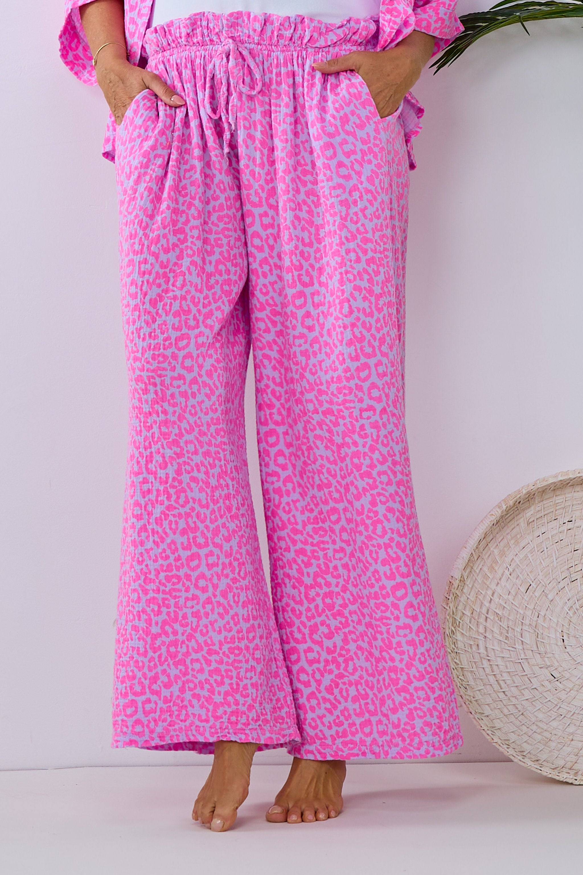 Damen Musselin Hose pink-flieder Trends & Lifestyle