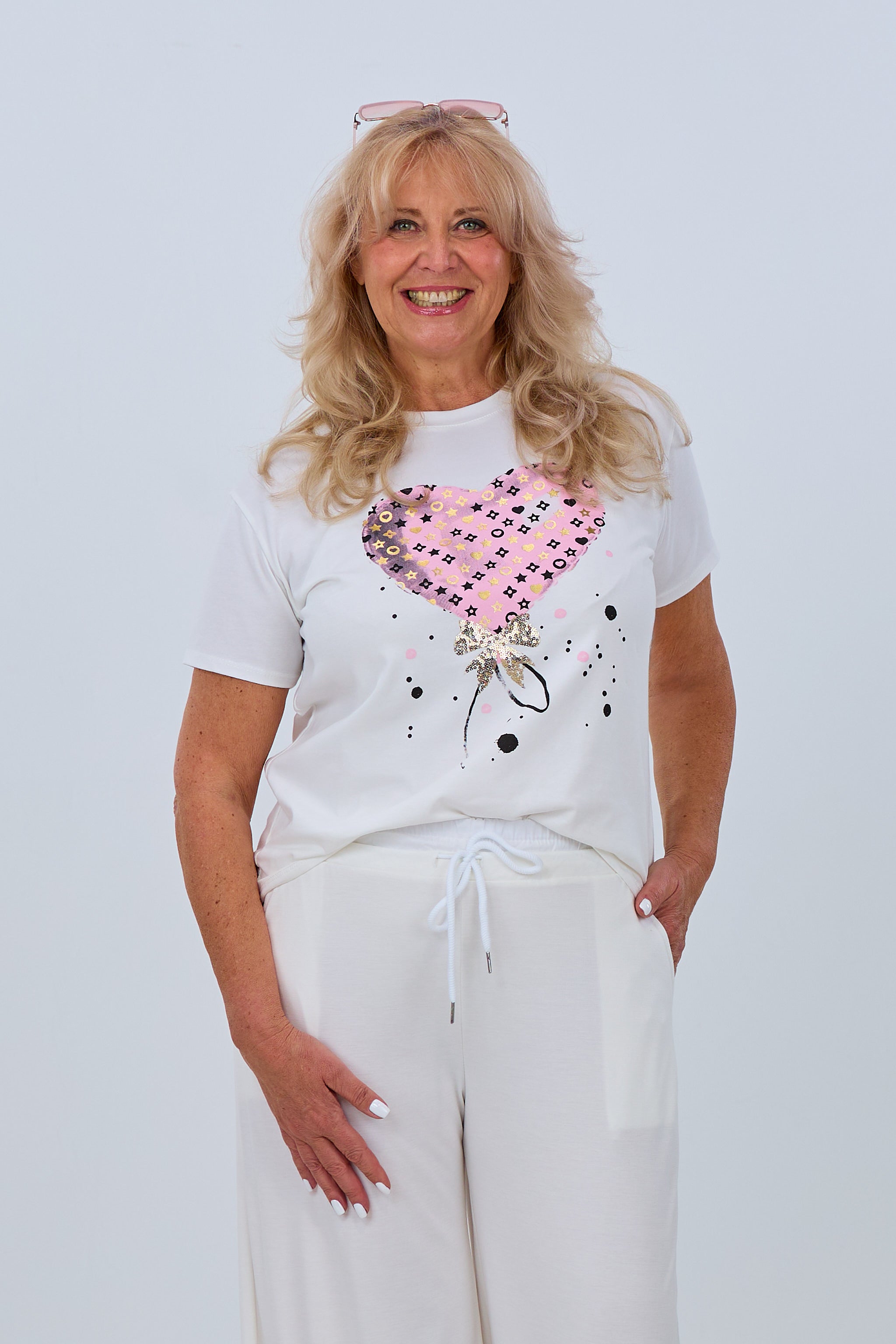 T-Shirt mit front Print rosa Trends & Lifestyle