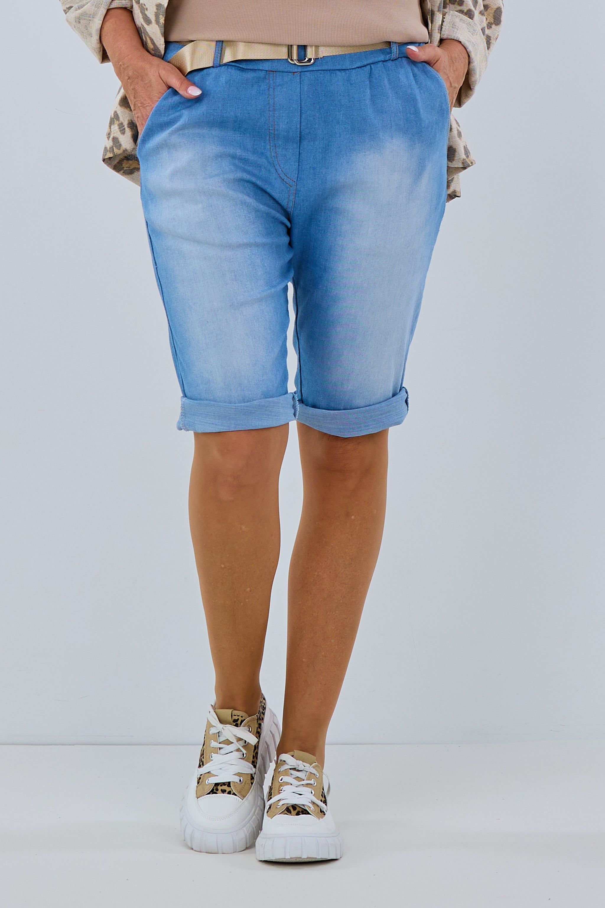 Jeans Short mit Gürtel denim blue von Trends & Lifestyle