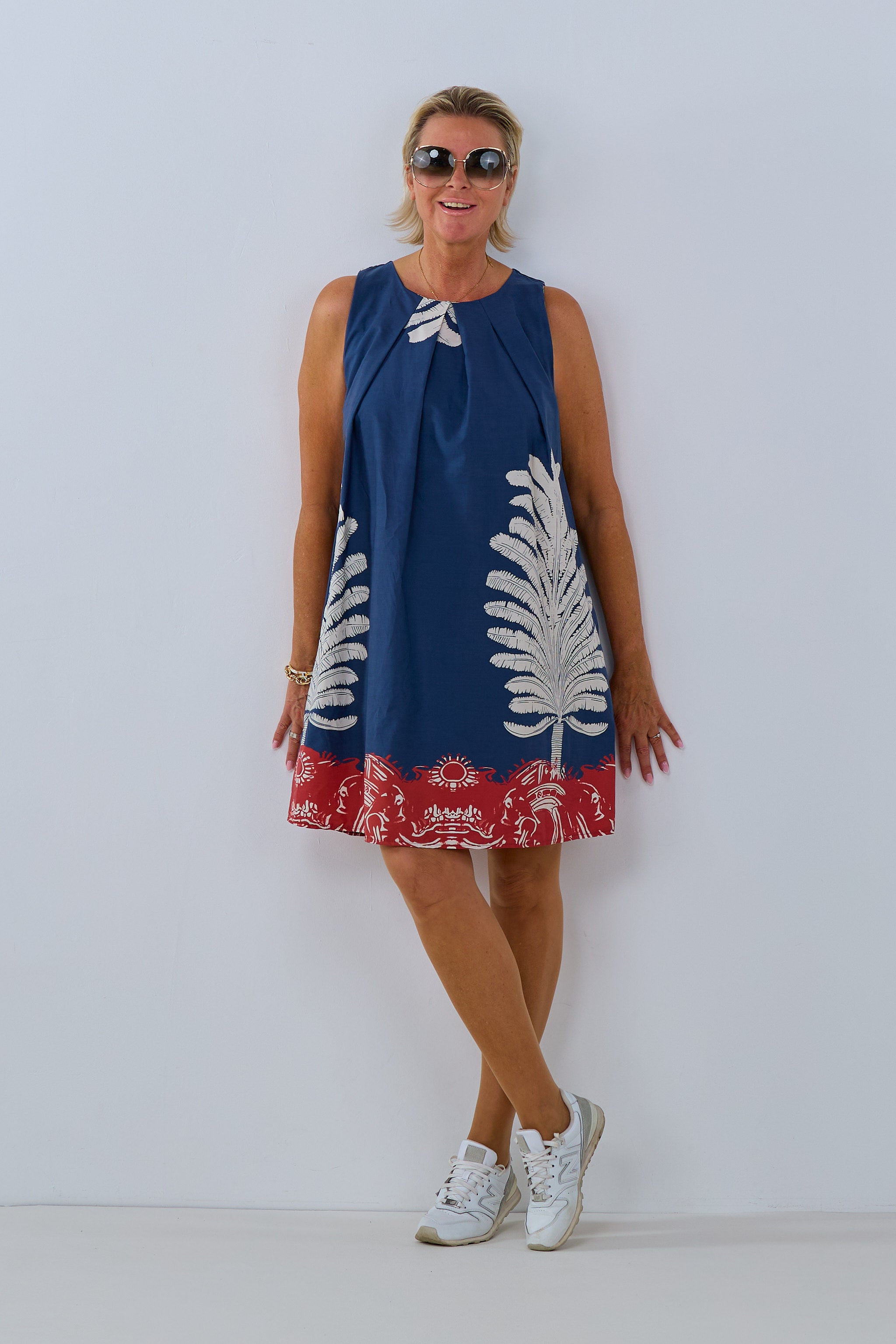 Süßes Sommerkleid mit Kellerfalte, blau von Trends & Lifestyle
