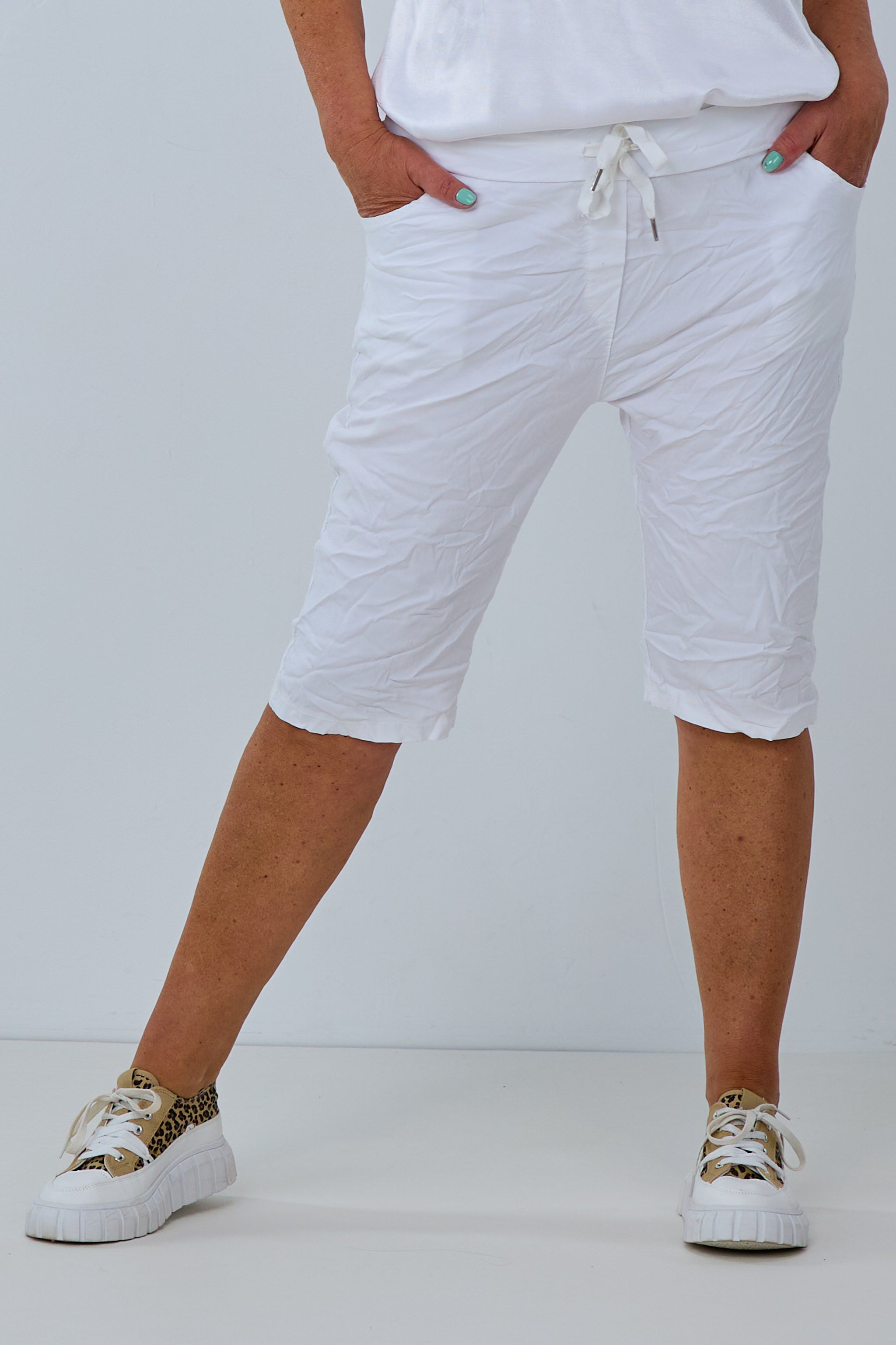 Shorts mit elastischem Bund - groß, weiß von Trends & Lifestyle