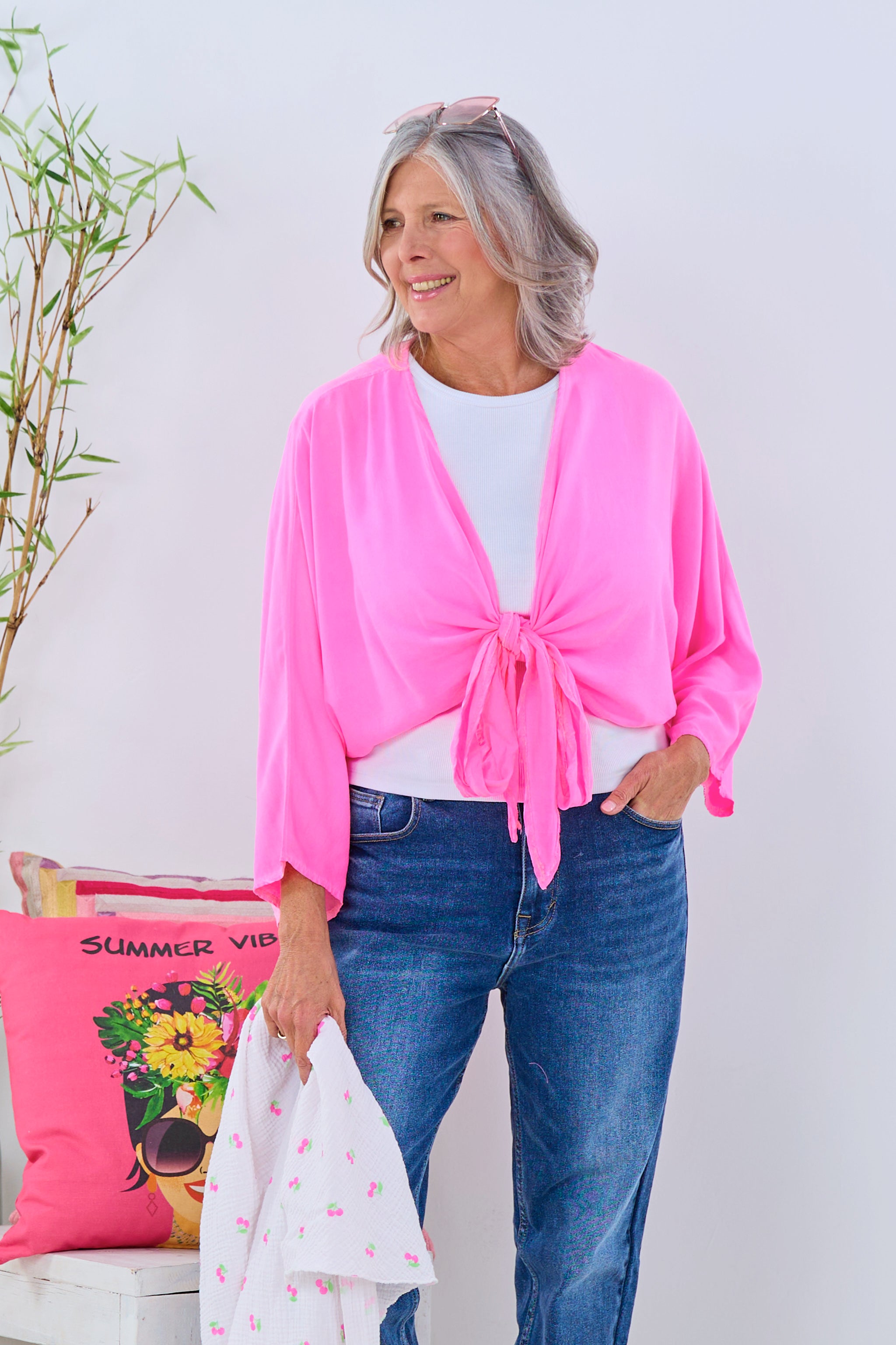 Bolero Jäckchen, neon pink von Trends & Lifestyle