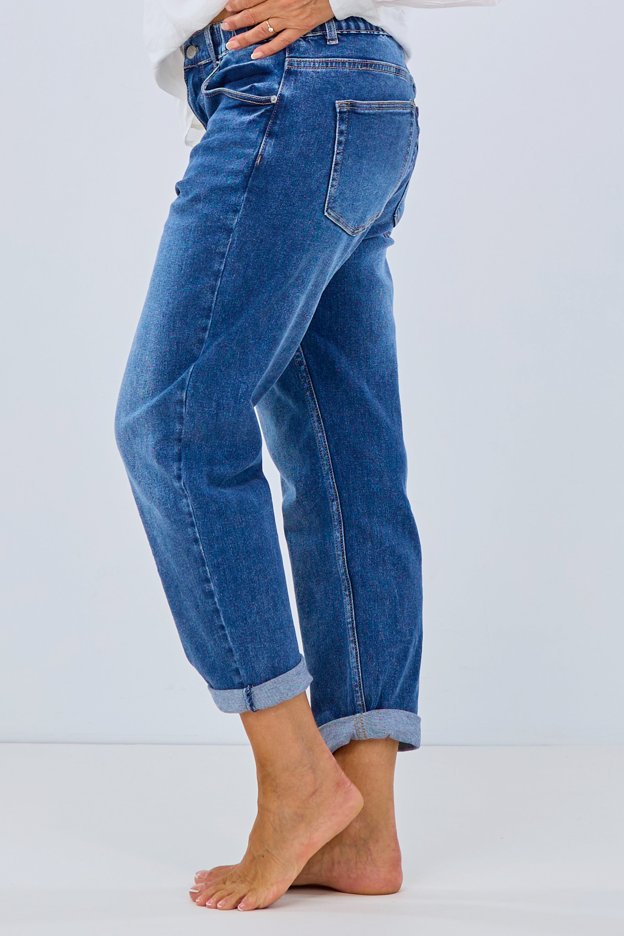 High Waist Jeans, dark denim von Trends & Lifestyle