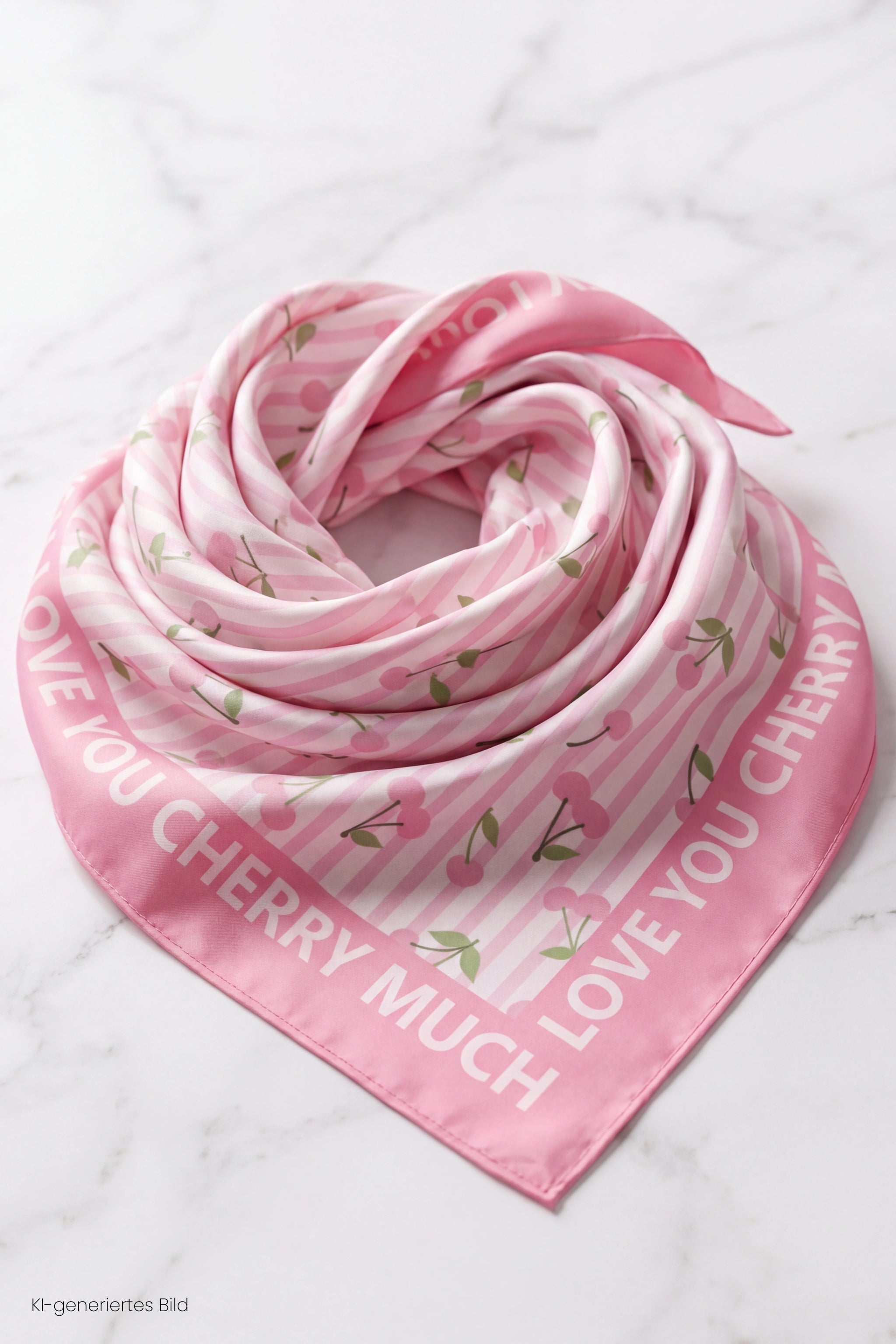 Viscose Tuch I LOVE YOU,  pink-rosa-ecru