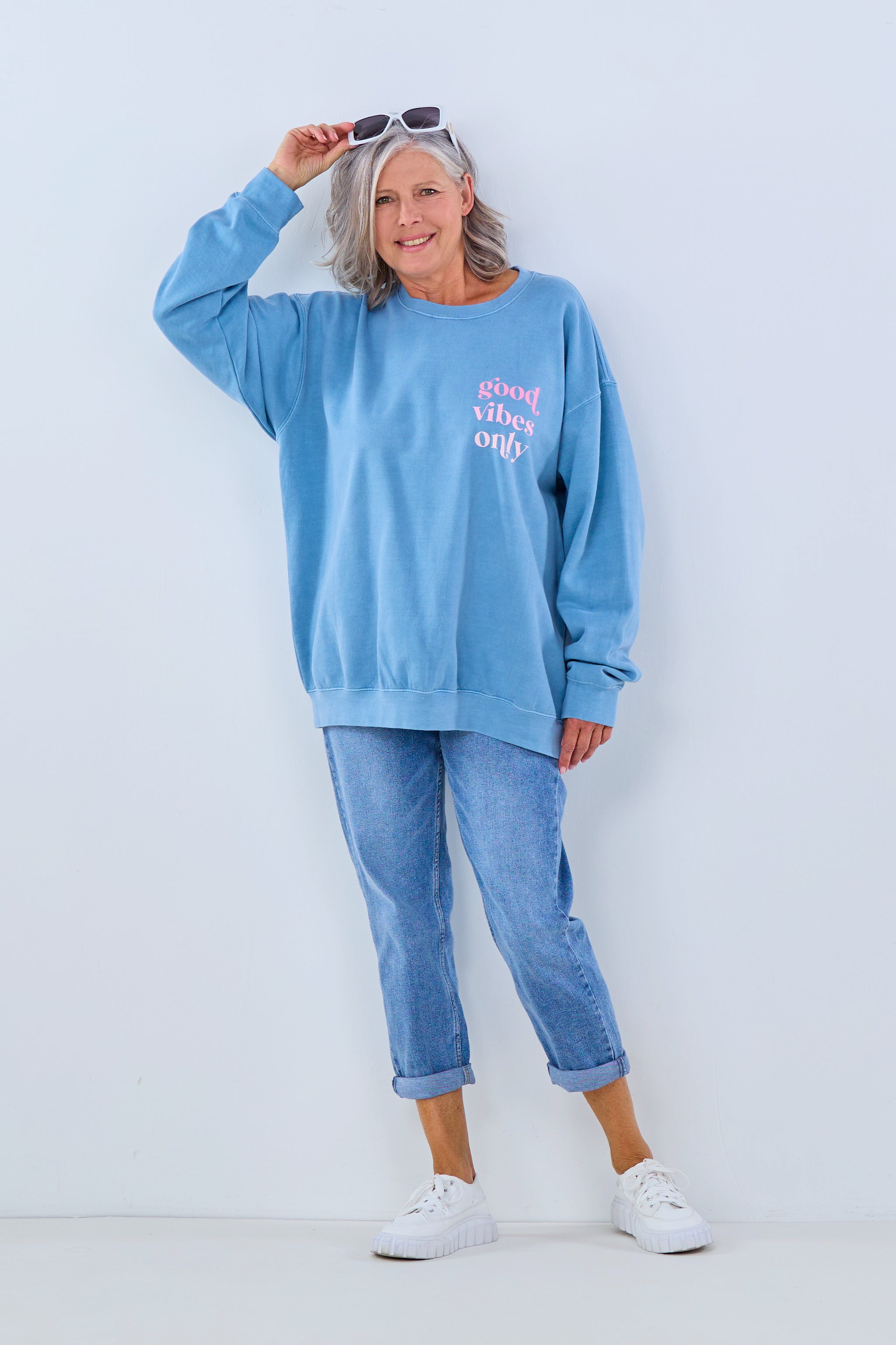 Sweaty good vibes only, blau-rosa von Trends & Lifestyle