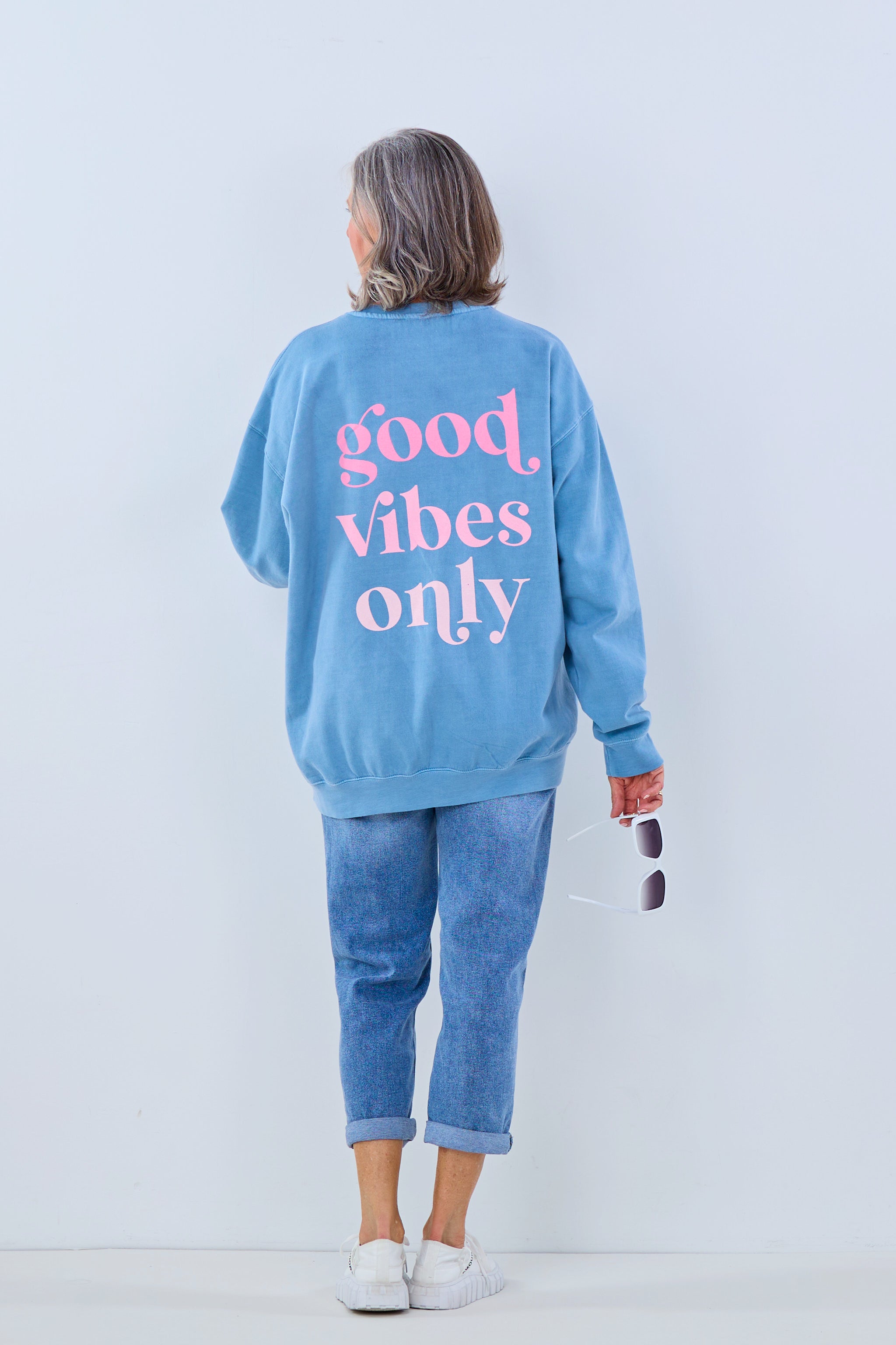 Sweaty good vibes only, blau-rosa von Trends & Lifestyle