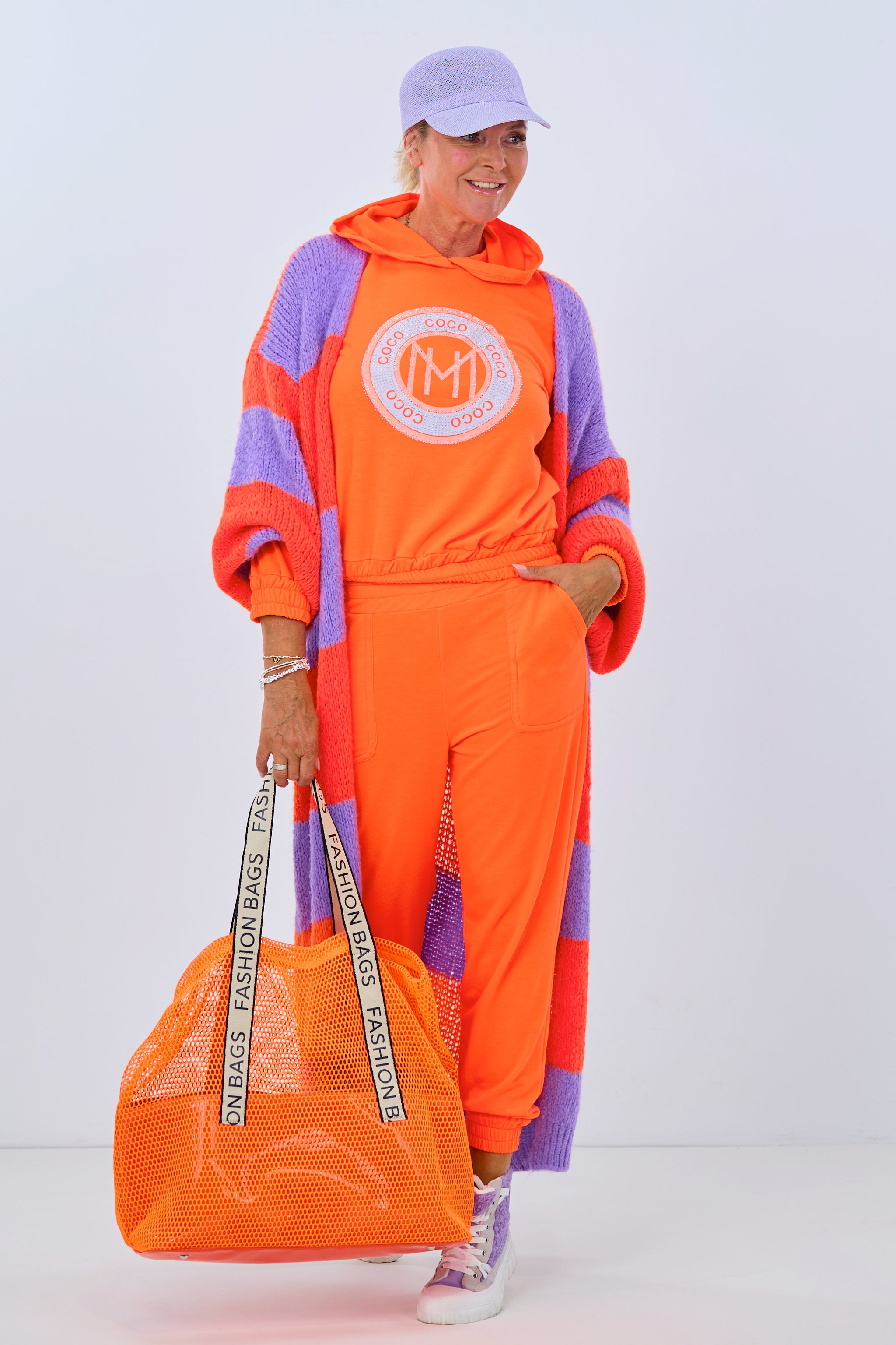 2-Teiler Hoodie & Hose, neon orange von Trends & Lifestyle