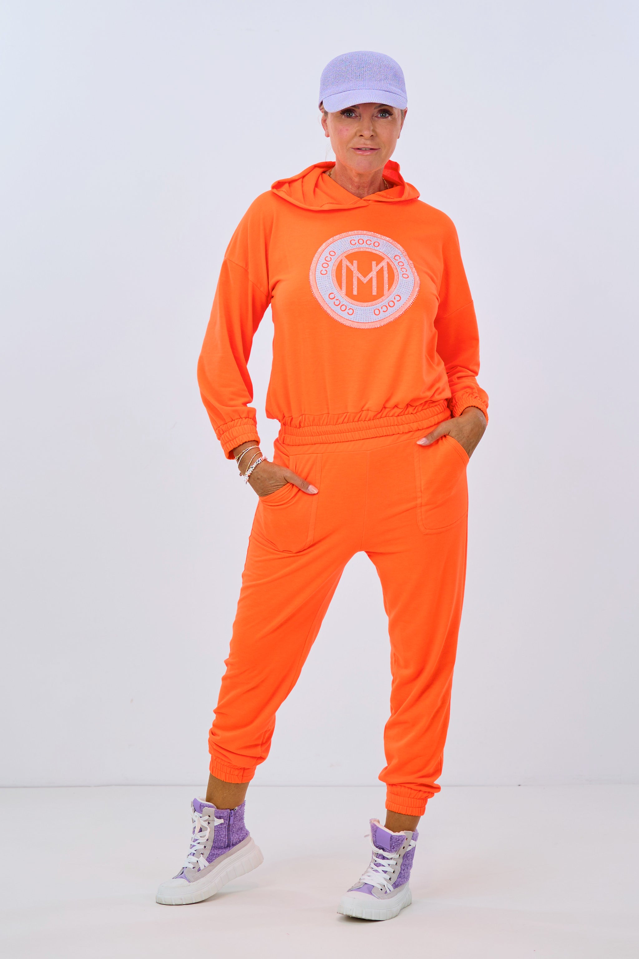 2-Teiler Hoodie & Hose, neon orange von Trends & Lifestyle