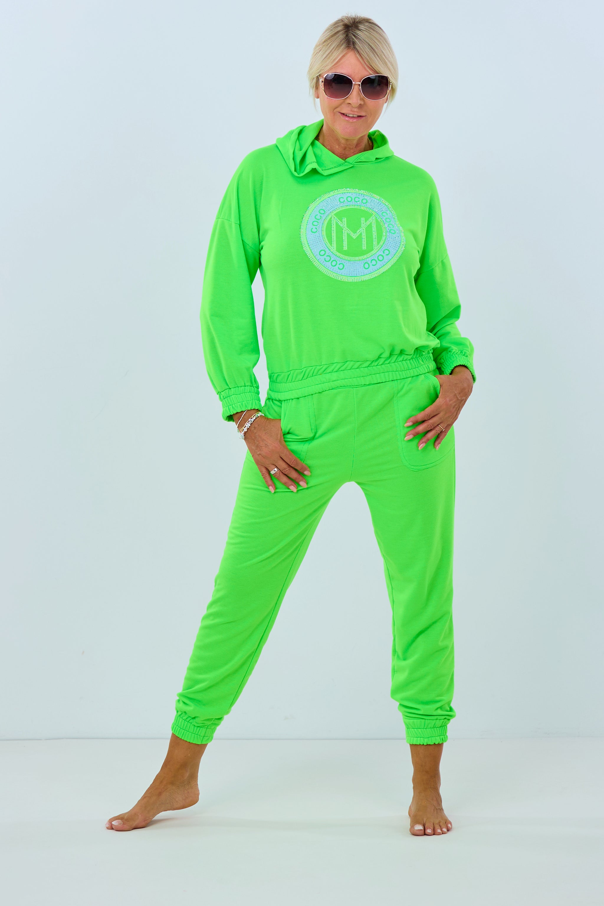 2-Teiler Hoodie & Hose, neon grün von Trends & Lifestyle