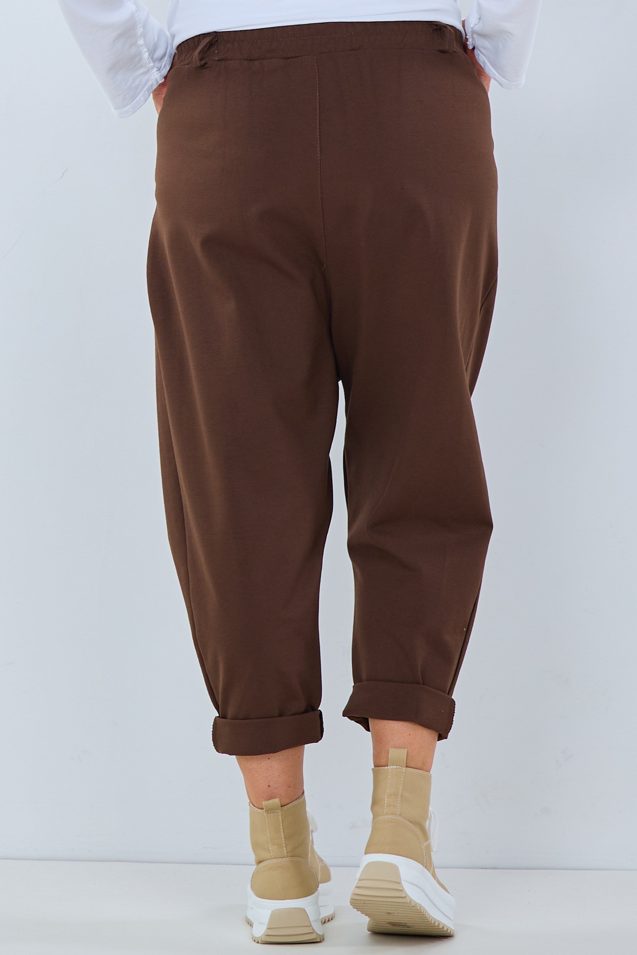 Elegant baggy pants, brown