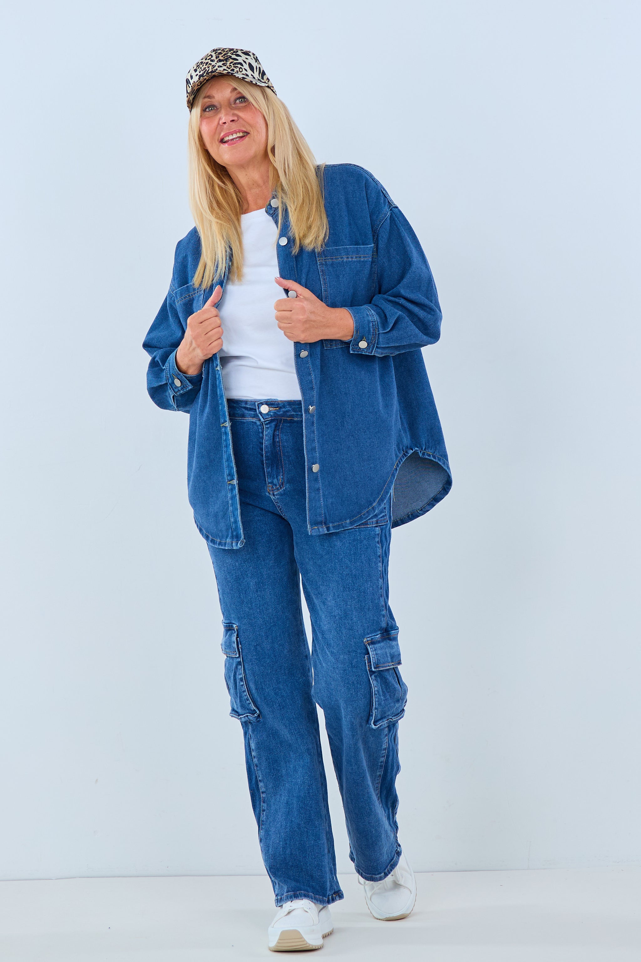 Oversized Jeanshemd, denim blau von Trends & Lifestyle