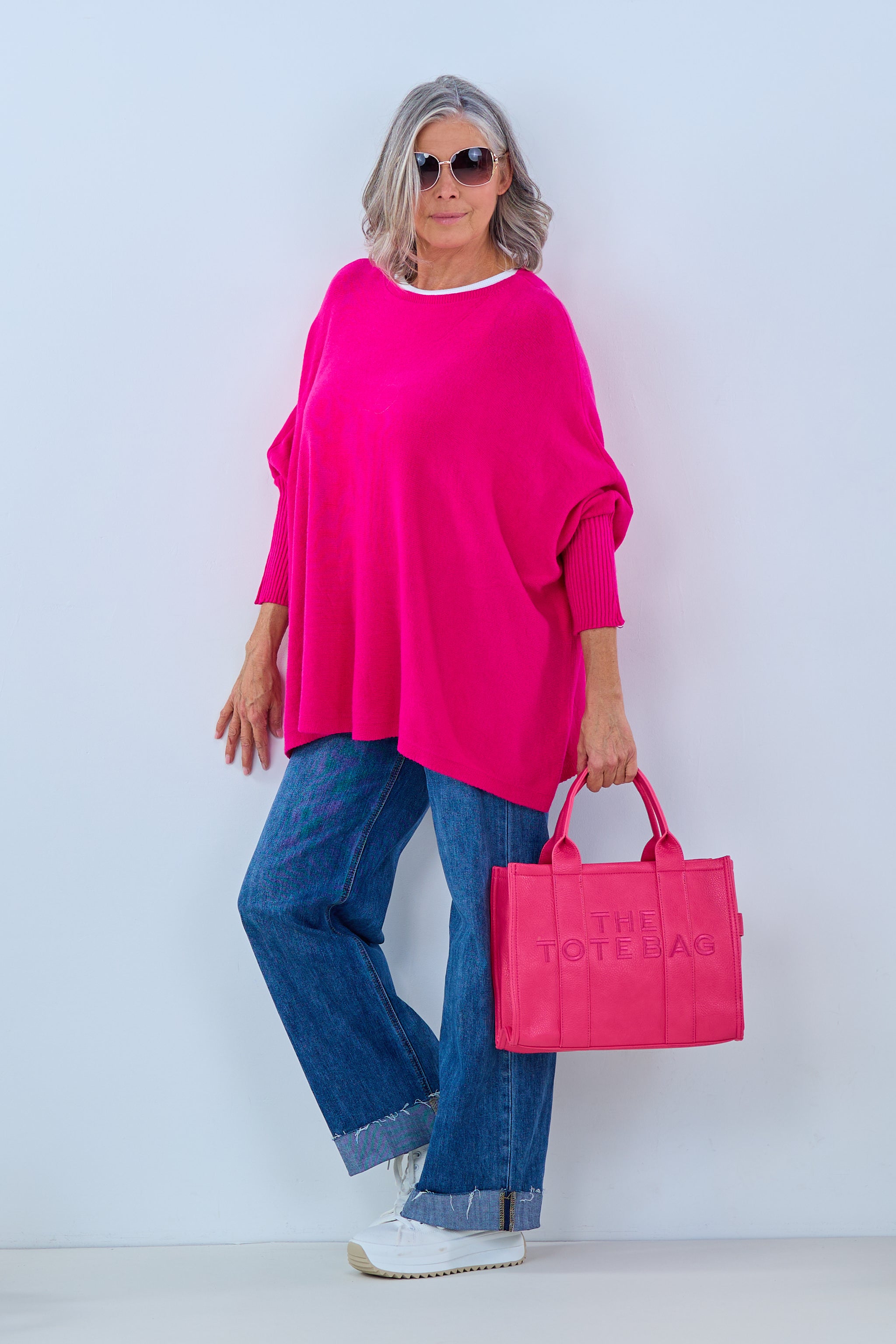 Pulli mit Fledermausärmeln, pink von Trends & Lifestyle