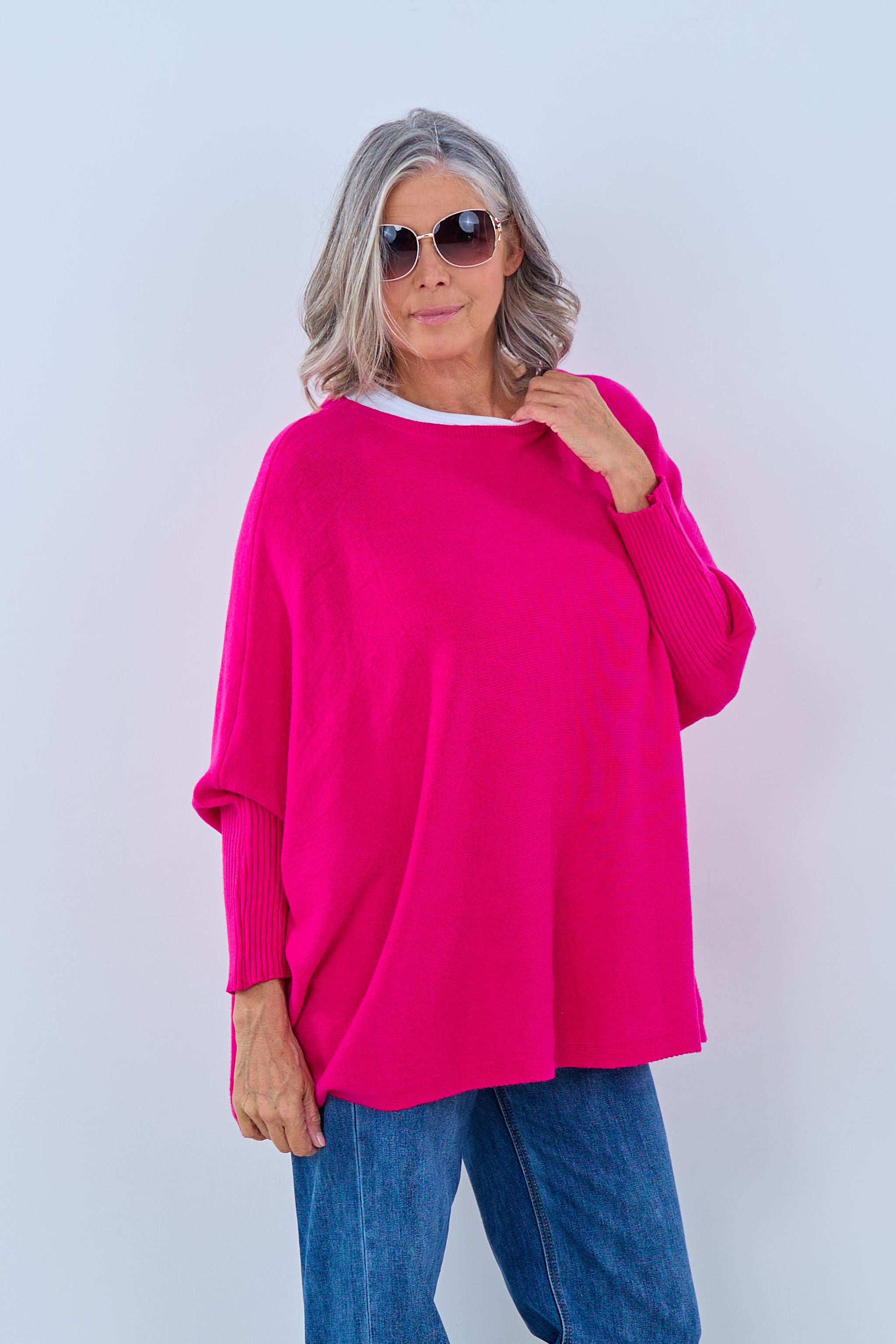 Pulli mit Fledermausärmeln, pink von Trends & Lifestyle