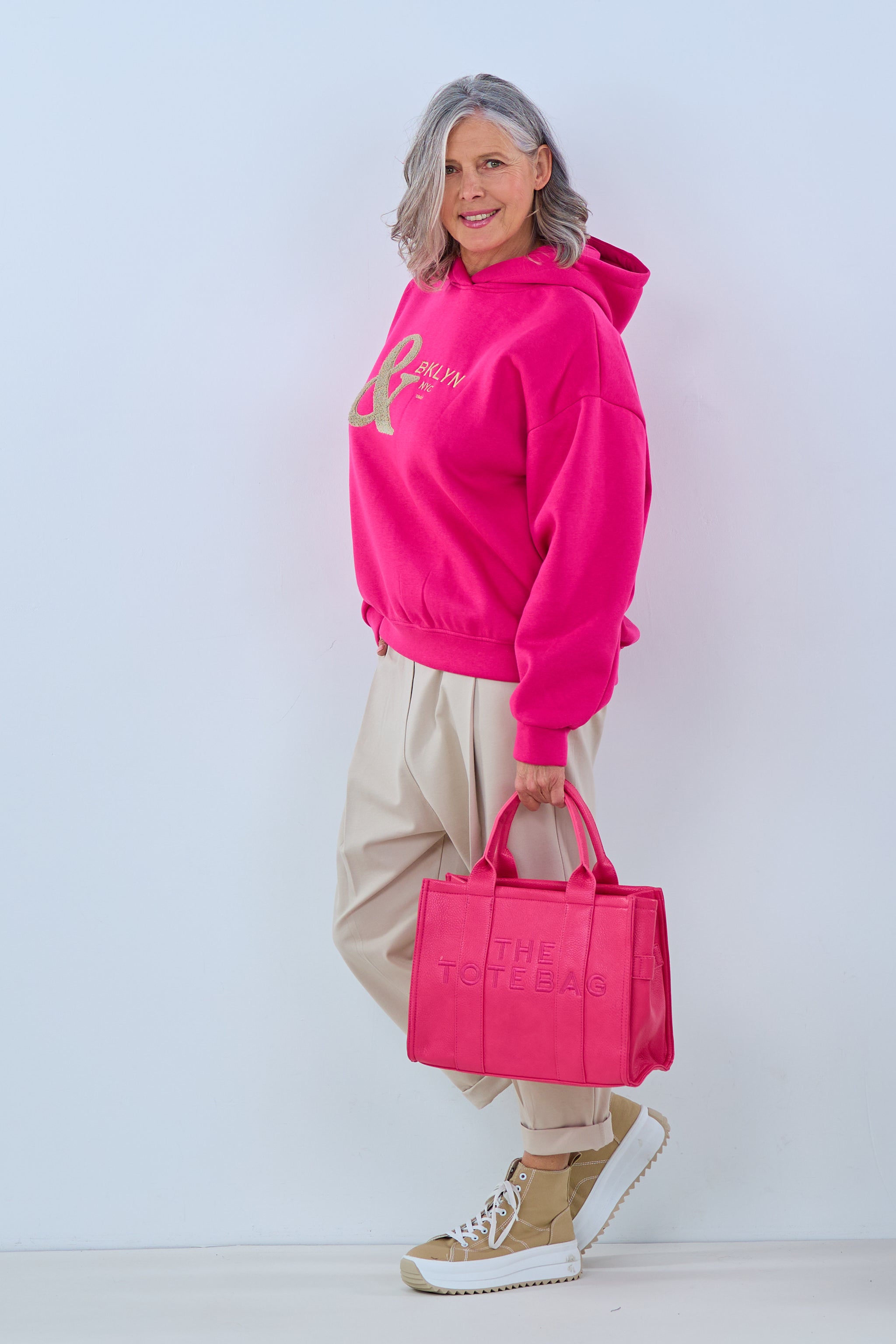 Hoodie "&", pink von Trends & Lifestyle