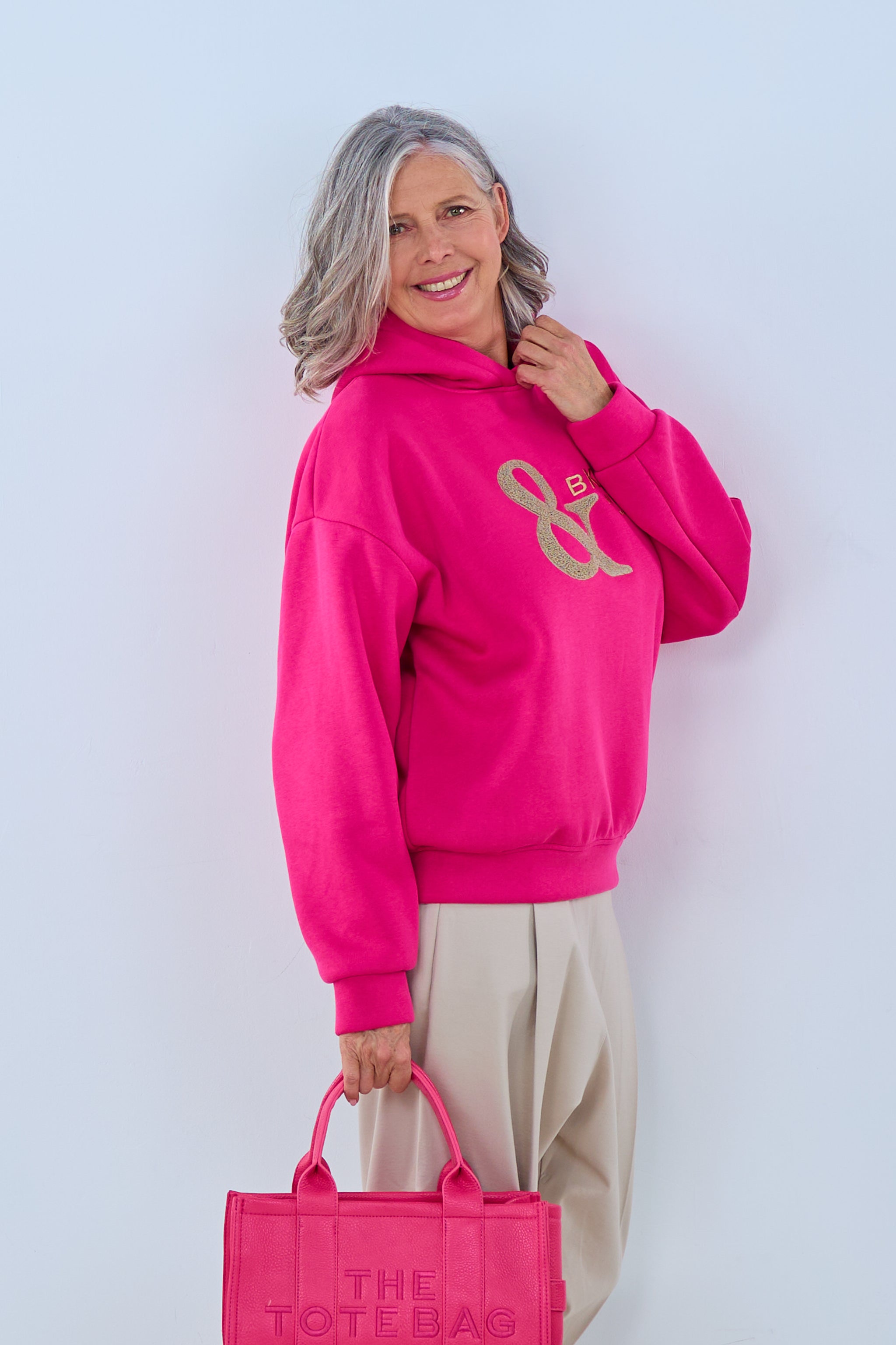 Hoodie "&", pink von Trends & Lifestyle