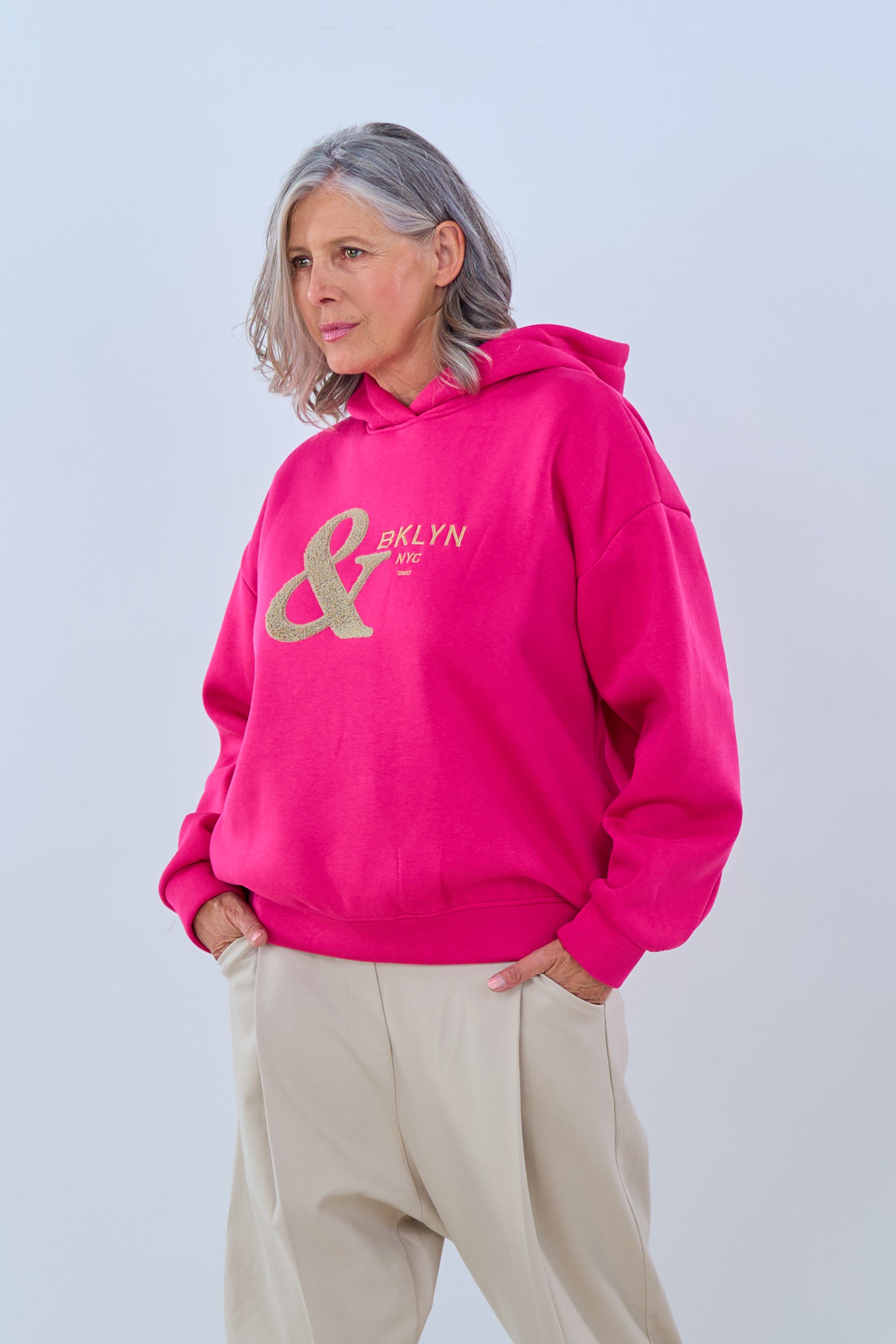 Hoodie "&", pink von Trends & Lifestyle